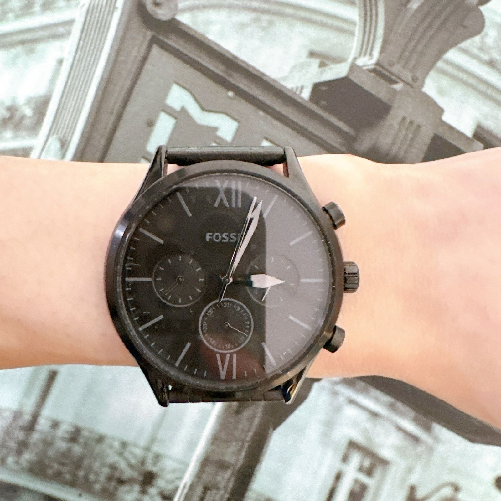 Fossil Fossil BQ2369 Rhett Three-Hand Black Stainless Steel Watch Size ONE SIZE - 1 Thumbnail