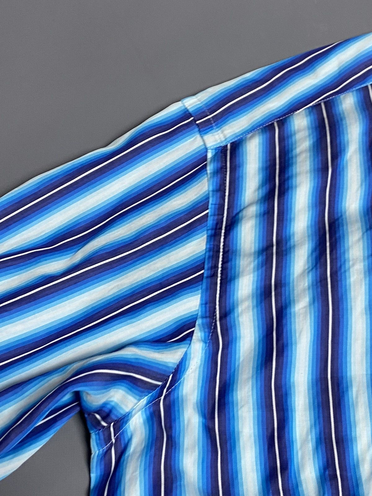 Etro Etro Mens Striped Cotton Dress Shirt Long Sleeve Italy Sz 41 Size US L / EU 52-54 / 3 - 3 Thumbnail