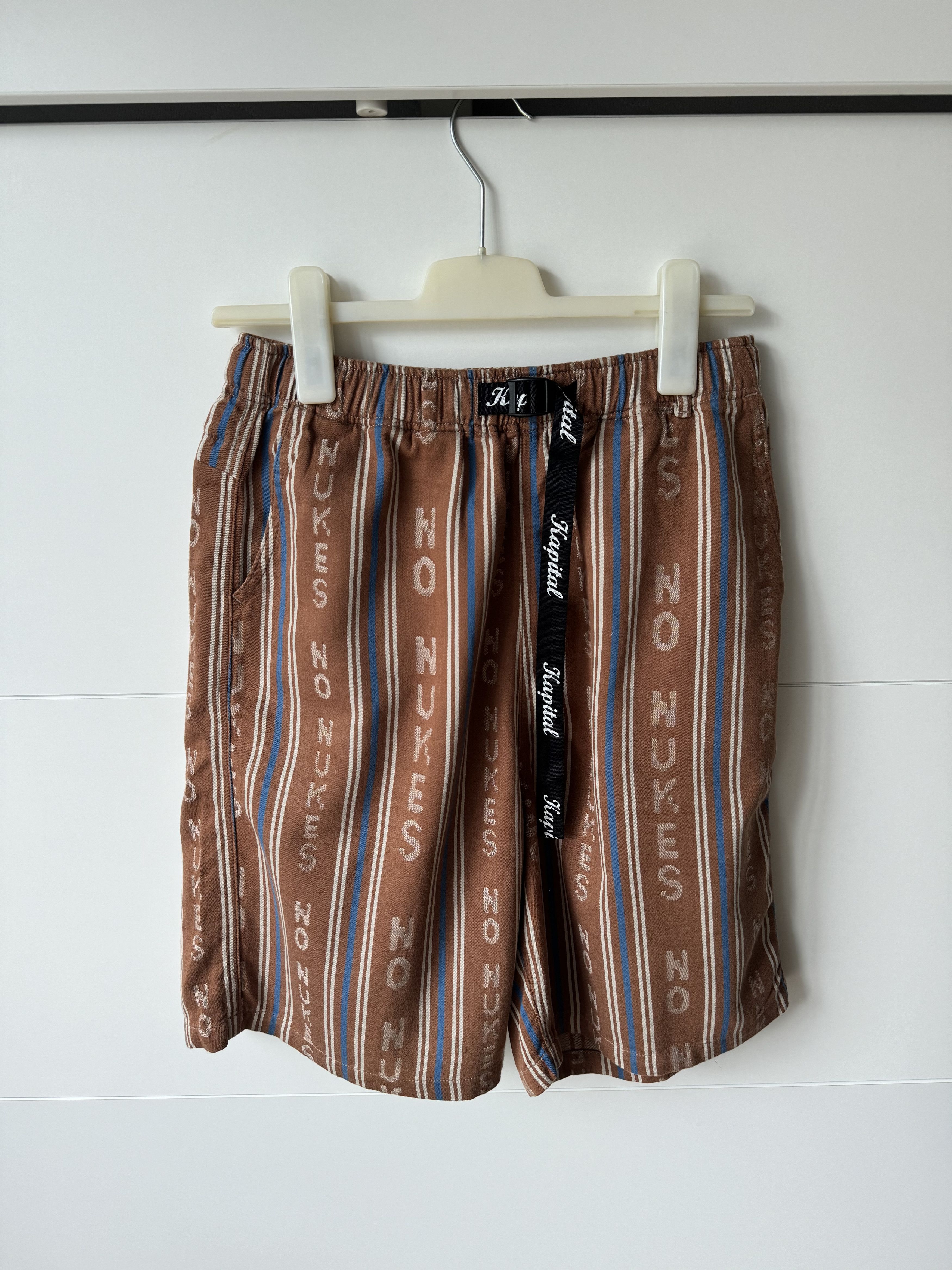 Kapital [2] HOPE Striped Easy Shorts in Brown Size US 30 / EU 46 - 1 Thumbnail