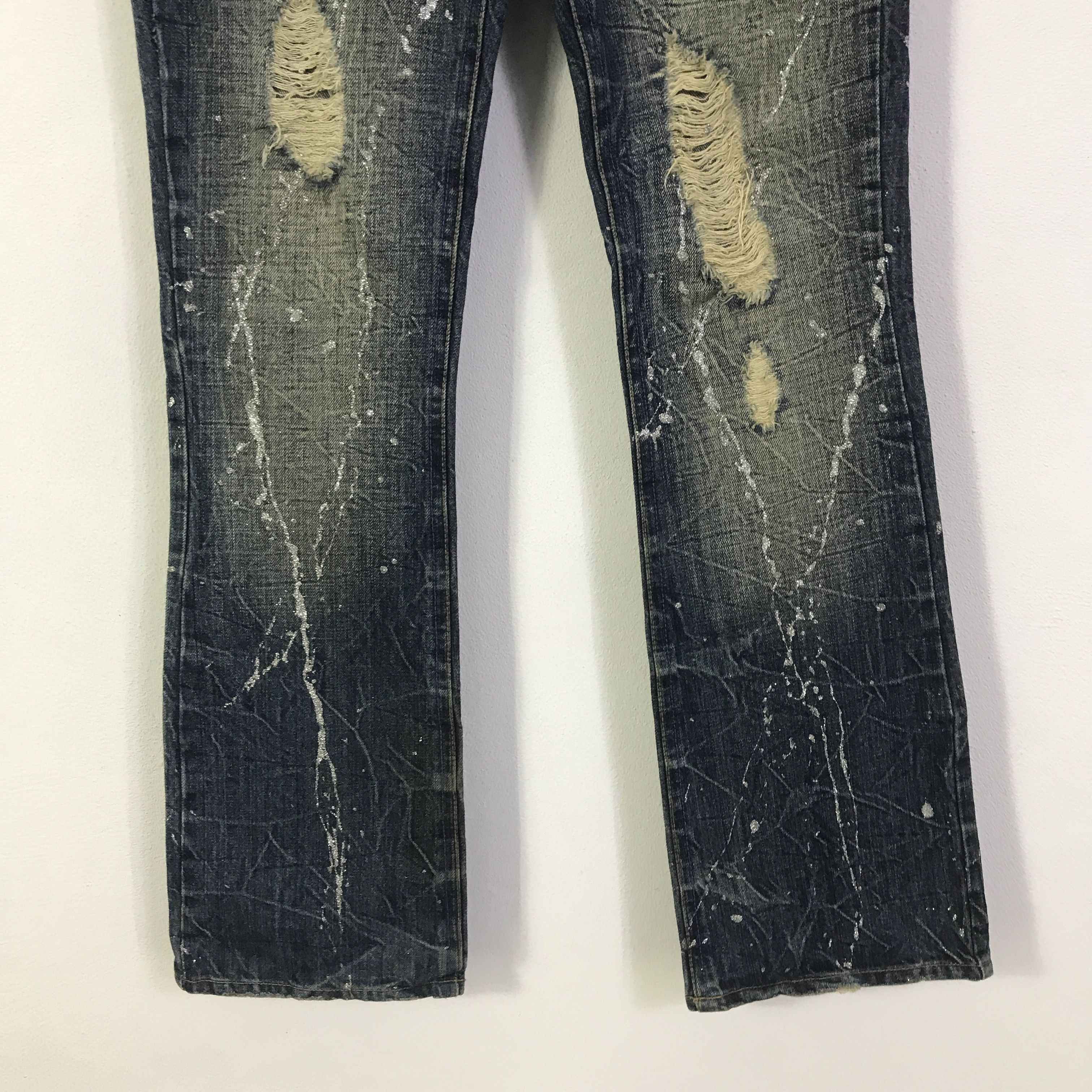 Japanese Brand Flared Midas explosion distressed Bootcut pants K130B18 Size US 29 - 3 Thumbnail