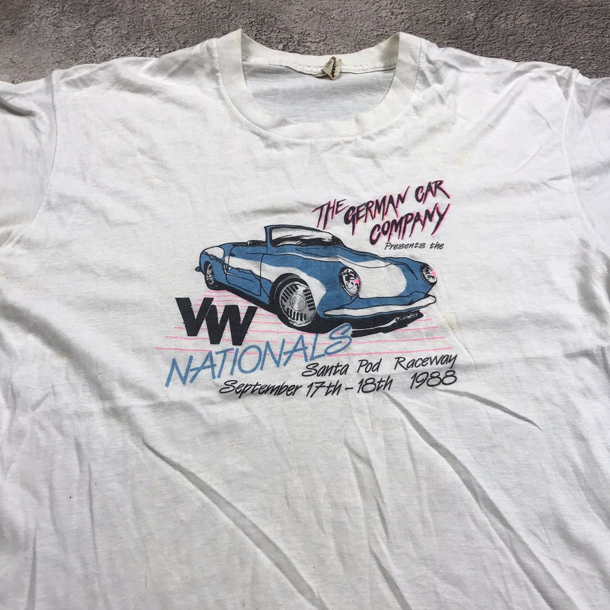 Vintage Vintage 90s Volkswagen Graphic Tee Sun Faded Y2K Streetwear Size US M / EU 48-50 / 2 - 3 Thumbnail