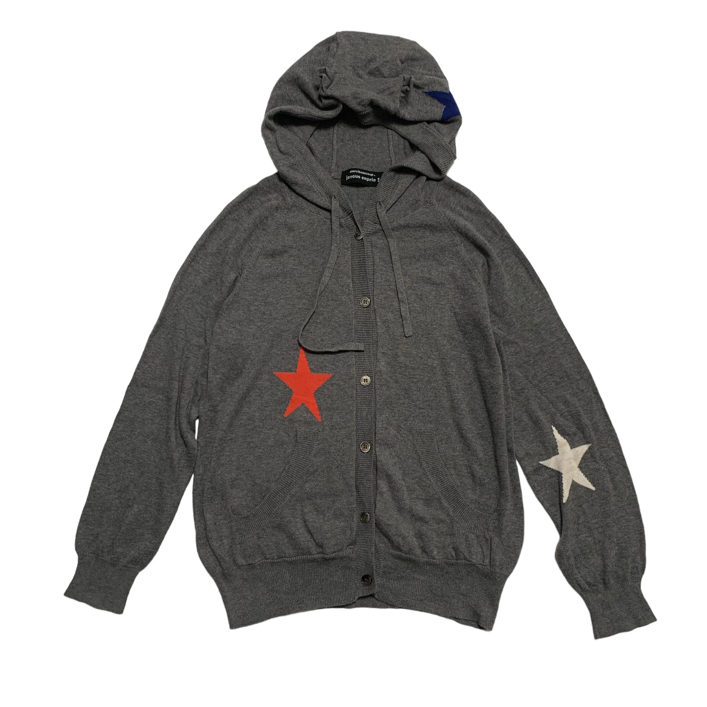 image of Mercibeaucoup Star Hoodie in Grey, Women's (Size Small)