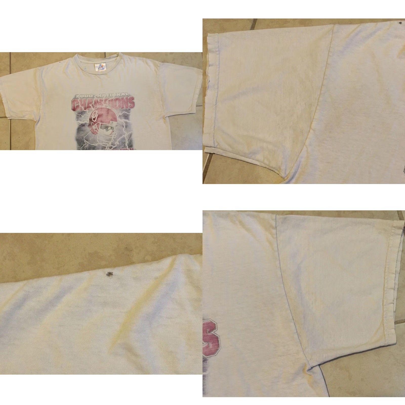Vintage VINTAGE University Of Oklahoma Sooners Shirt XL Football Grunge 90s White Mens Size US XL / EU 56 / 4 - 8 Thumbnail