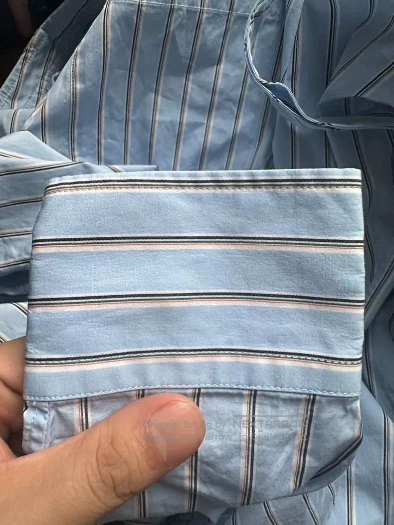 Balenciaga Balenciaga Blue Striped Shirt Size XXS / US 00 / IT 34 - 6 Thumbnail
