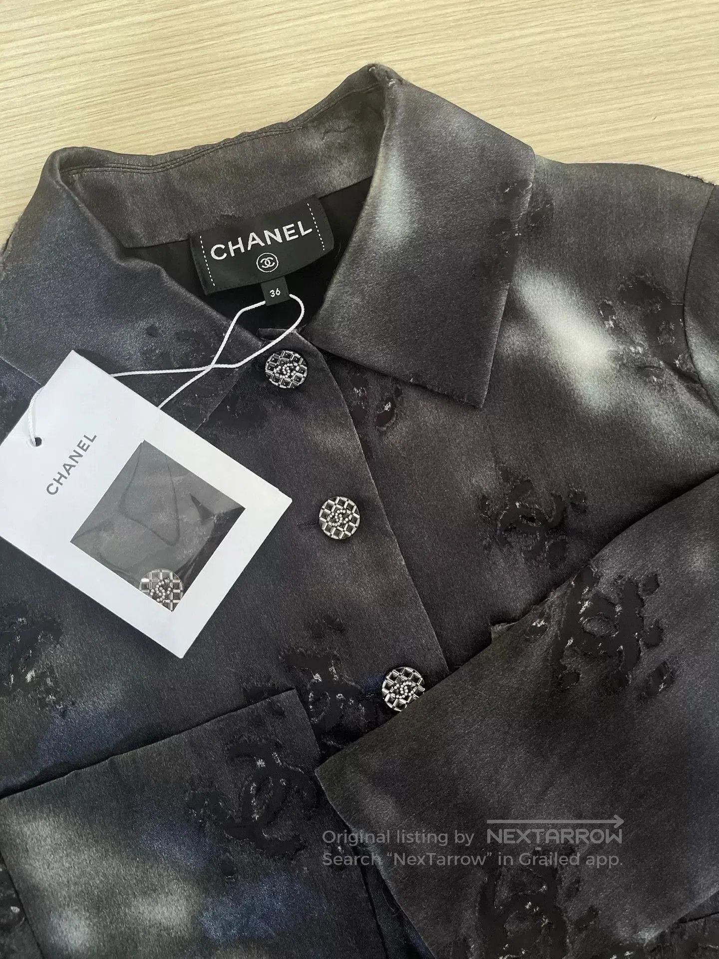 Chanel Chanel 2022 Gray Ombre Shirt FR36. Size US XS / EU 42 / 0 - 4 Thumbnail