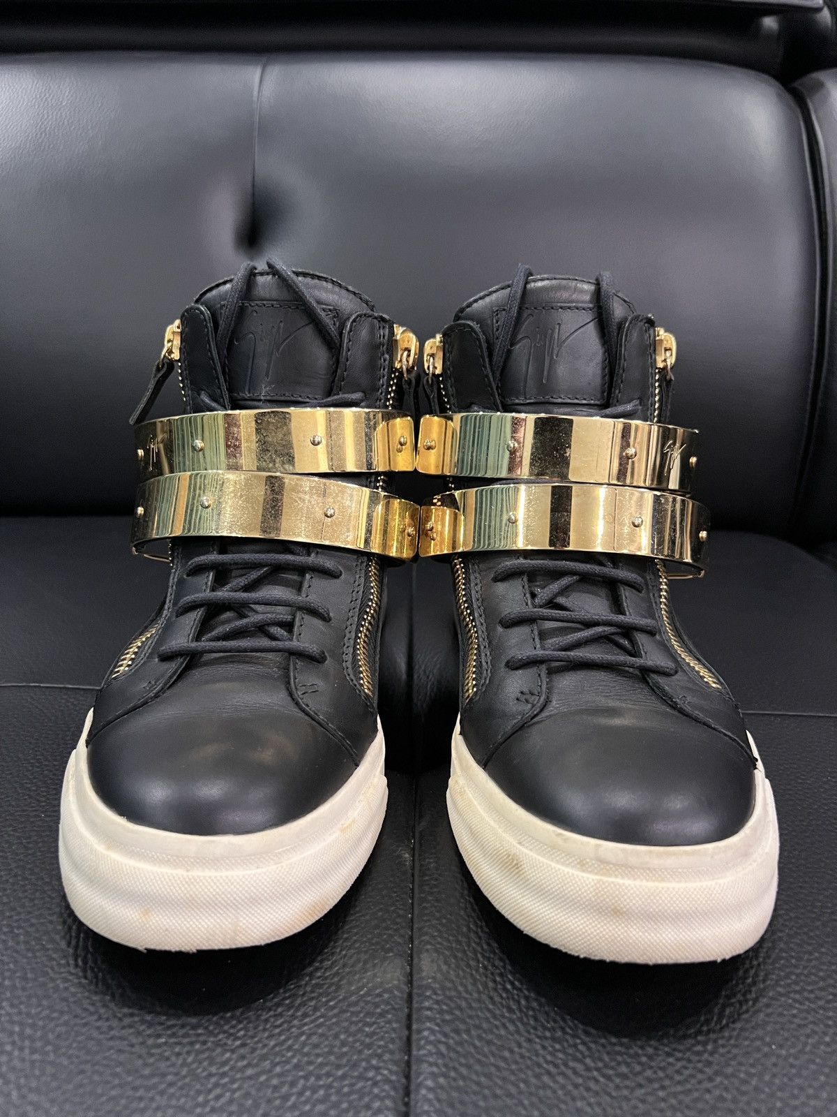 Giuseppe Zanotti Giuseppe Zanotti GZ Double Buckle High-Top Sneakers Size US 8 / IT 38 - 3 Thumbnail