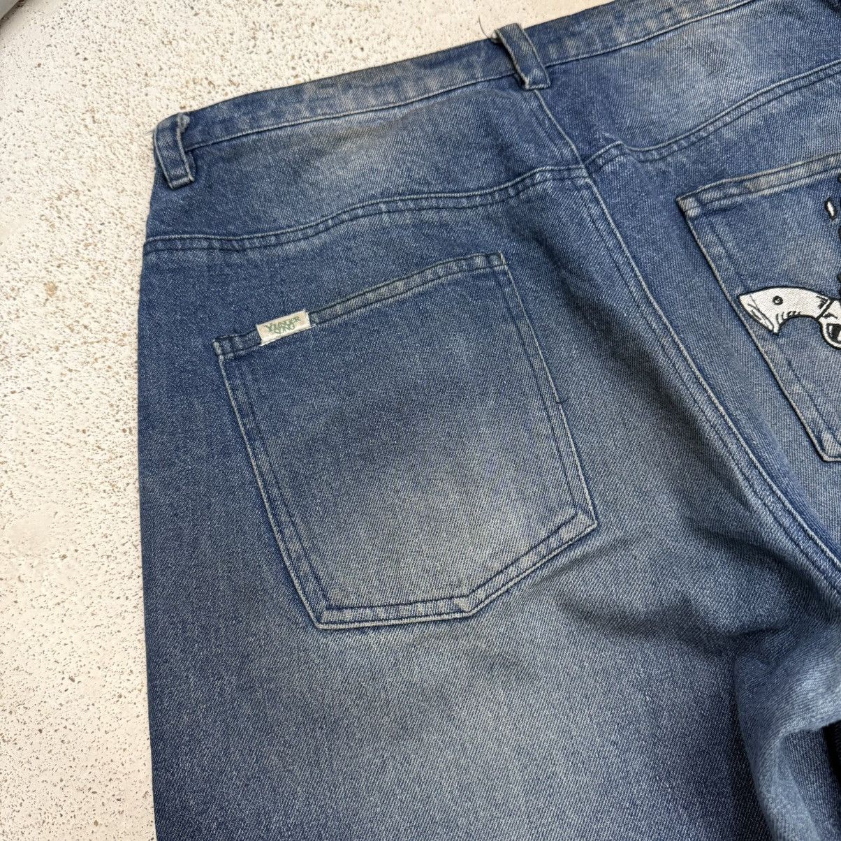 Japanese Brand Wide Leg Ballon Younger Sons Embroidery Denim Pants Size US 32 / EU 48 - 13 Thumbnail