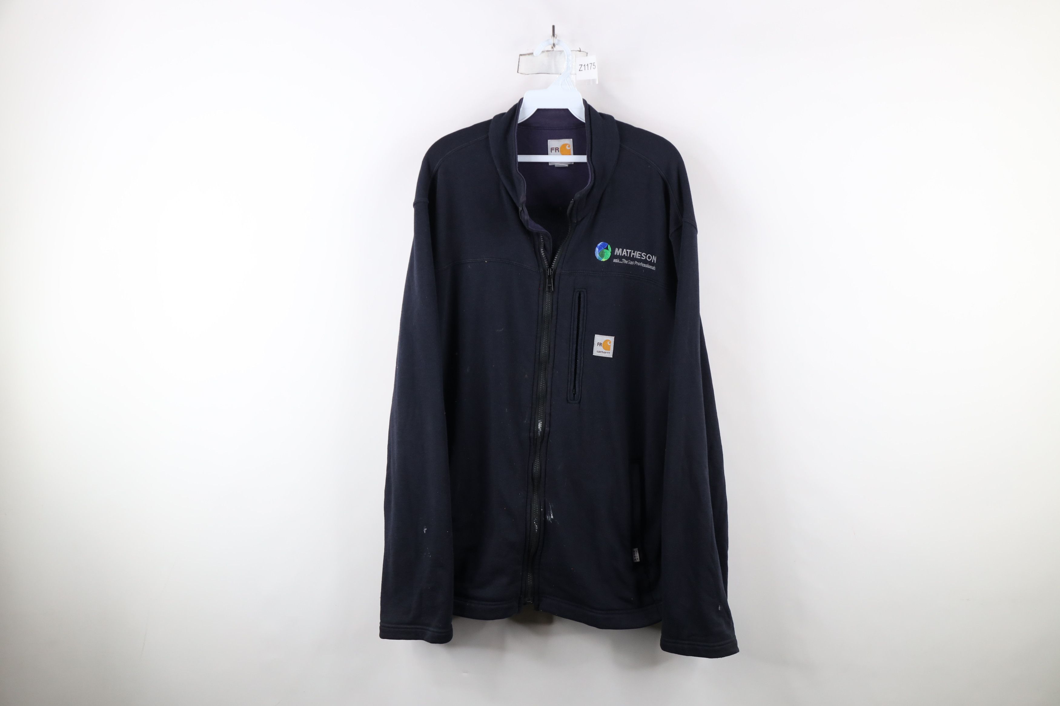 Vintage Vintage Carhartt FR Fire Flame Resistant Full Zip Jacket Size US L / EU 52-54 / 3 - 1 Thumbnail
