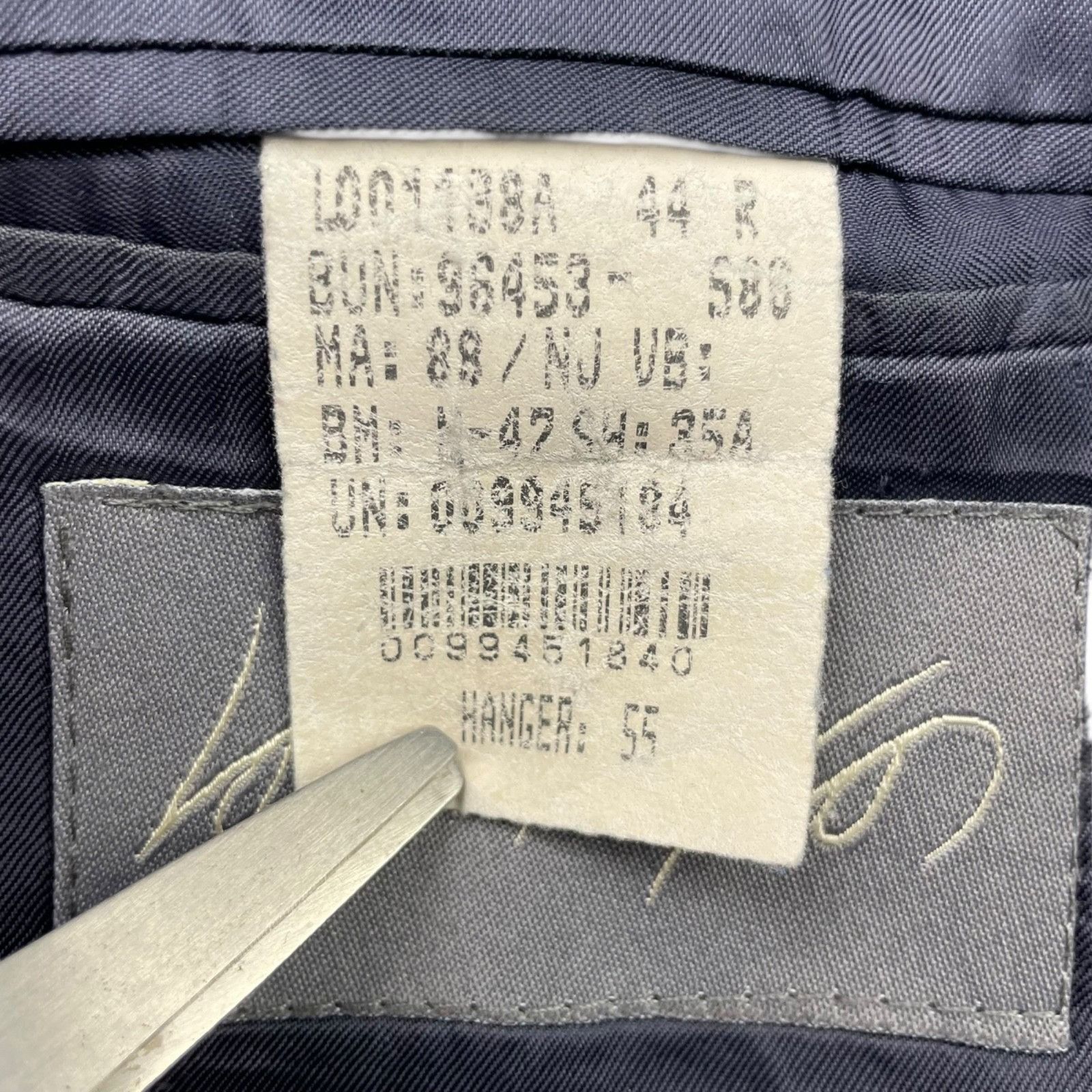 Chaps Chaps Ralph Lauren Men's 100% Wool Gold Buttons 2-Button Bla Size 44R - 10 Thumbnail
