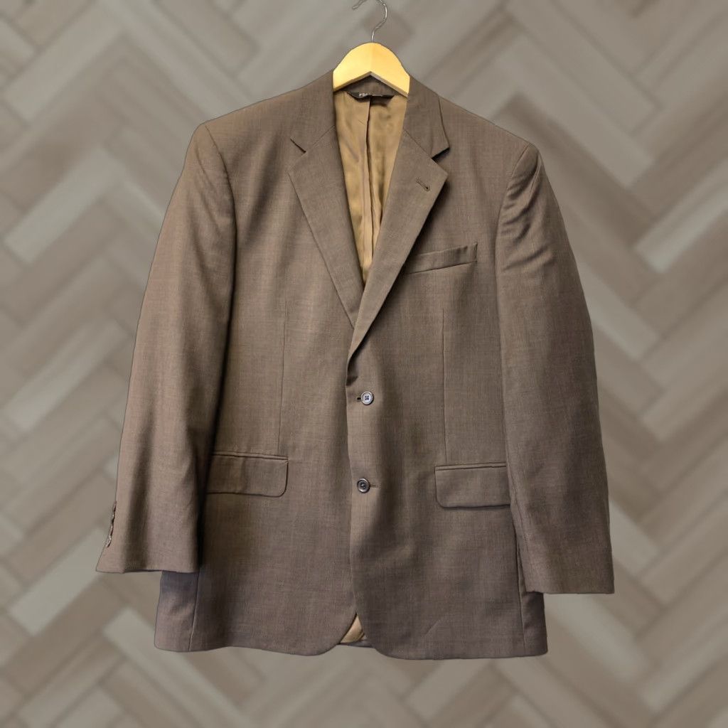 Jos. A. Bank VINTAGE Jos. A. Bank Men's Wool Blazer 40R Brown Single-Breasted Two-Button Sport Coat Jacket Size 40R - 1 Thumbnail