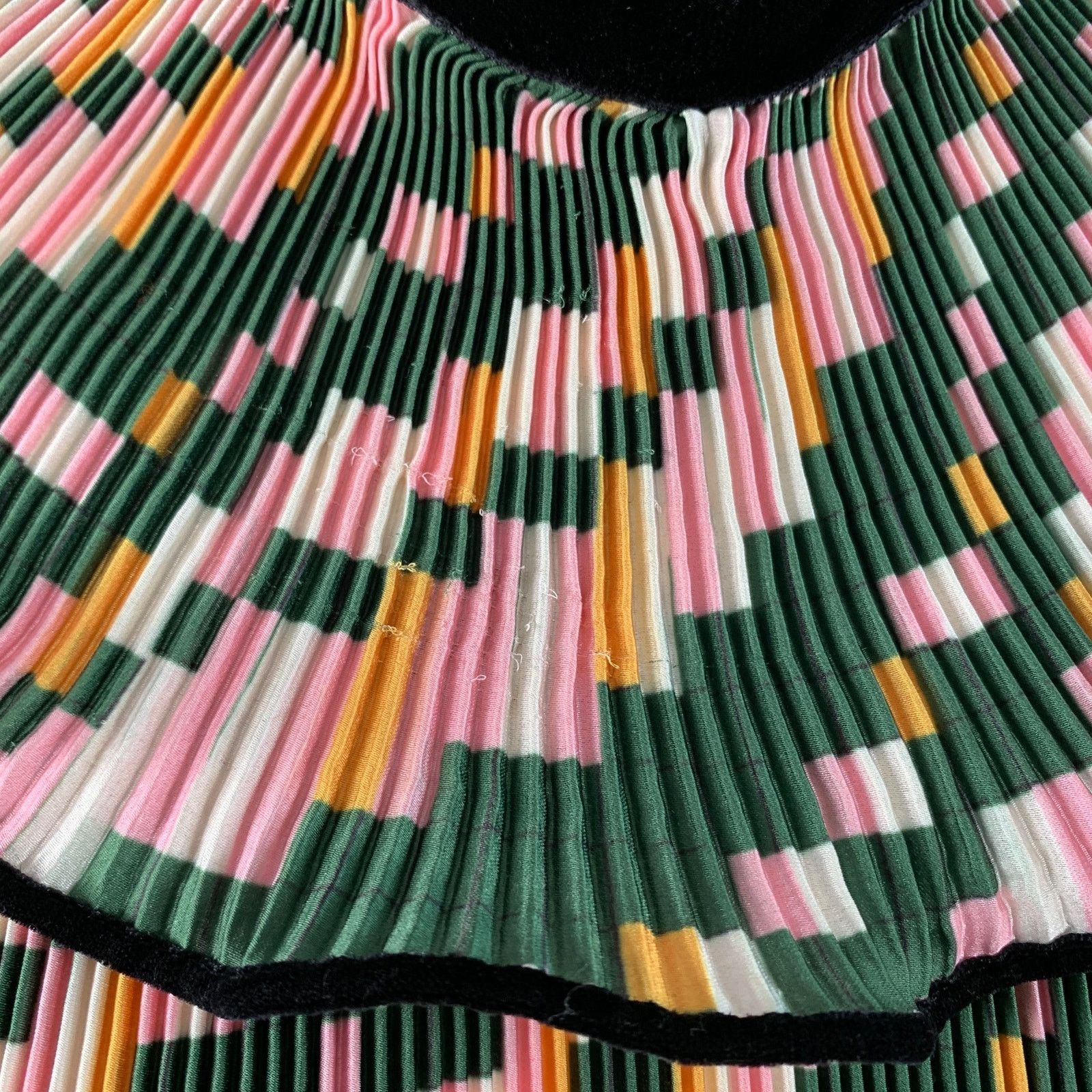 Tory Burch TORY BURCH Pink Yellow Polyester Geometric Pleated Blouse Size XS / US 0-2 / IT 36-38 - 7 Thumbnail