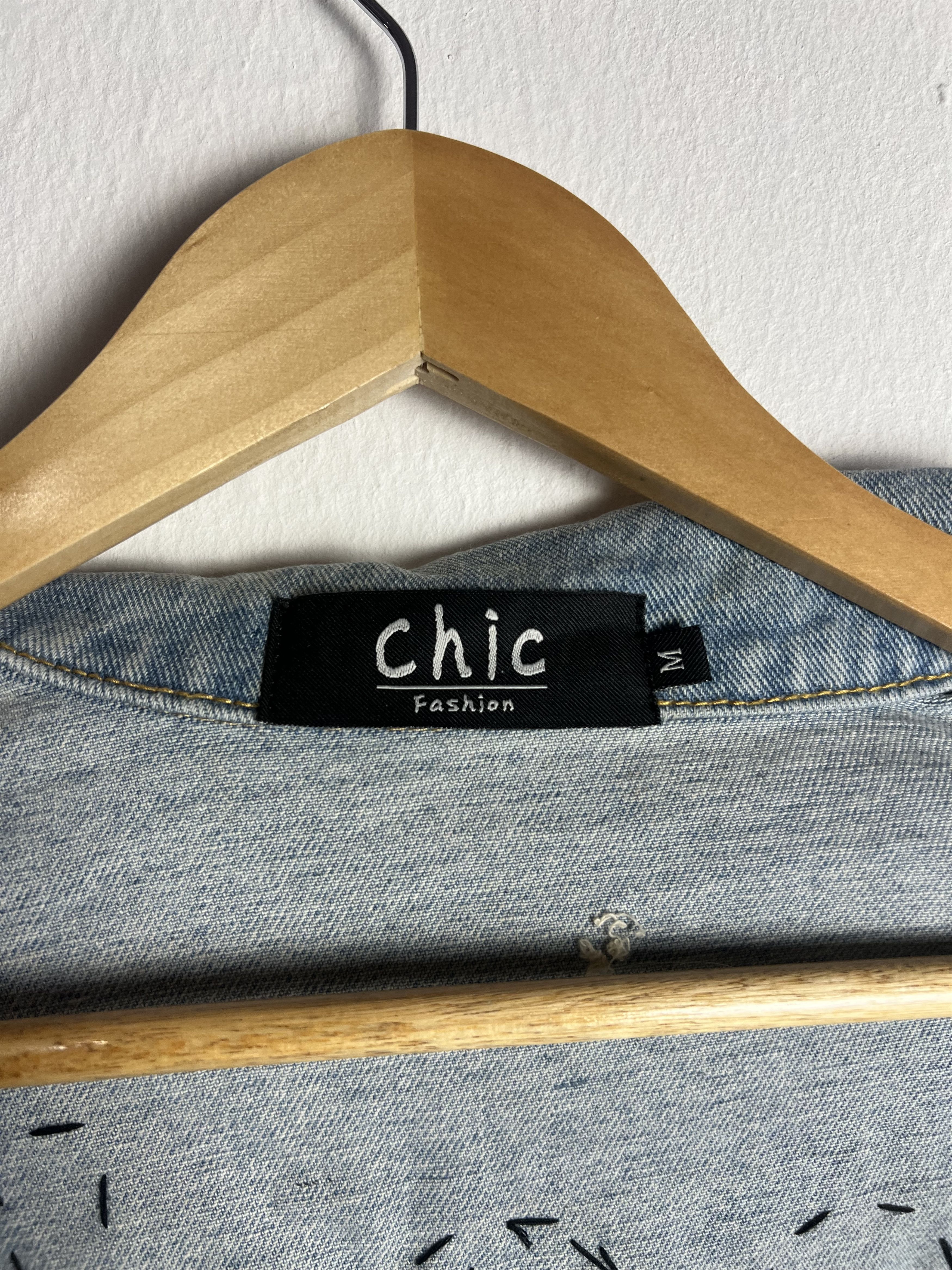 If Six Was Nine Big Happy Smiley Face Patches Light Wash Denim Jacket Size US M / EU 48-50 / 2 - 12 Thumbnail