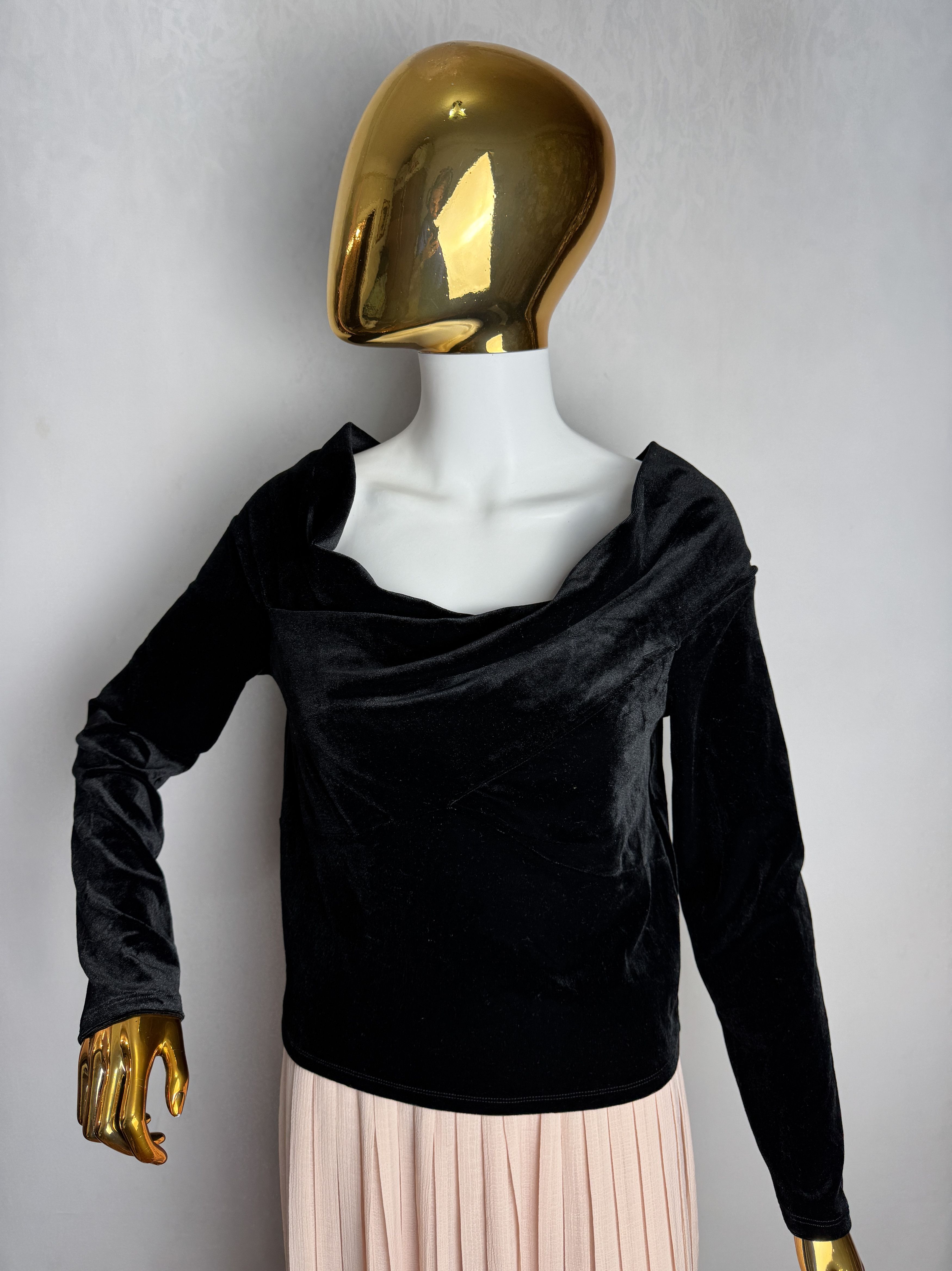 Allsaints ALL SAINTS Delta women’s black velvet top Size M / US 6-8 / IT 42-44 - 2 Thumbnail