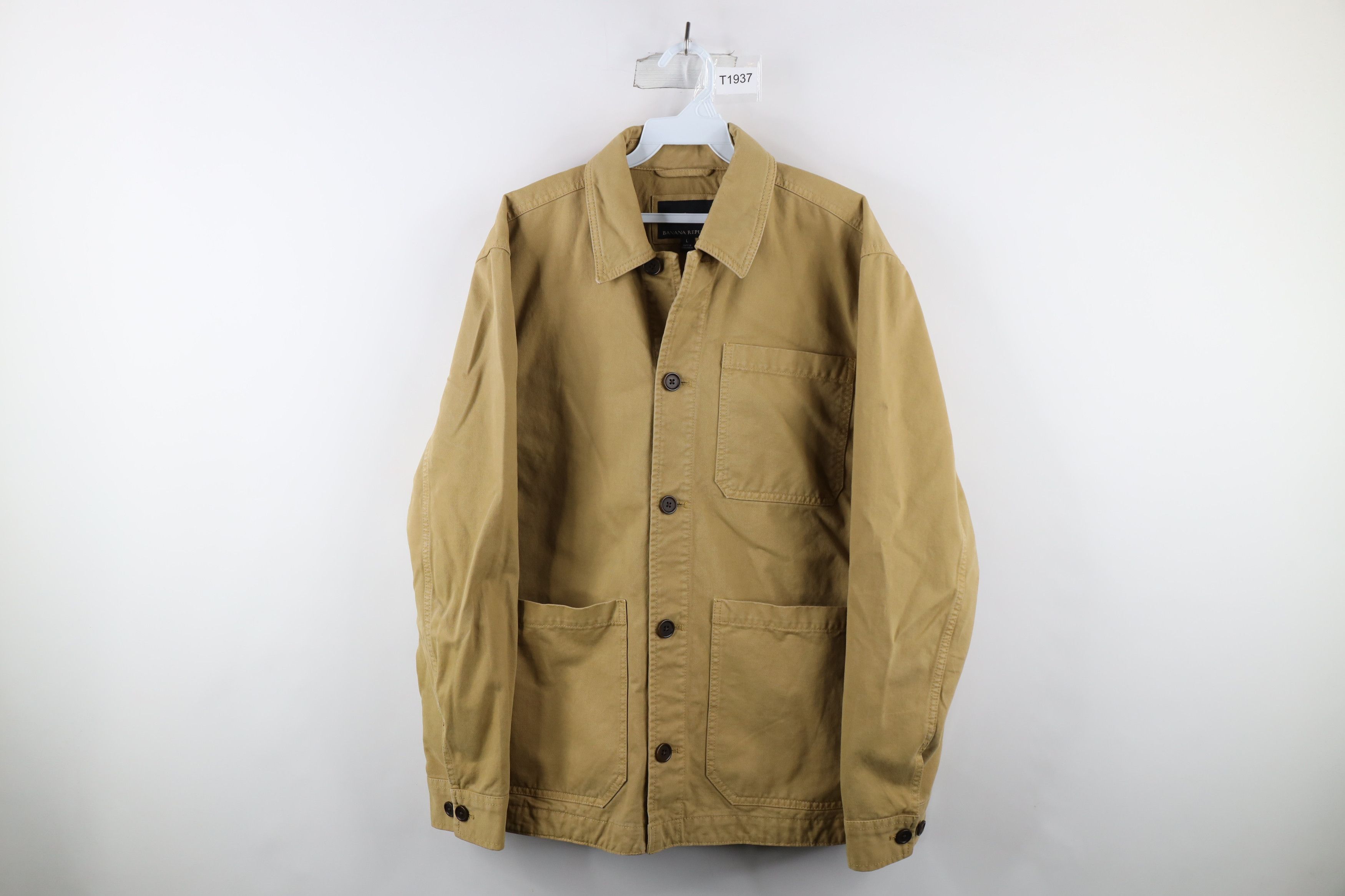 image of Banana Republic Garment Dye Chore Barn Jacket Brown Cotton in Beige, Men's (Size Large)