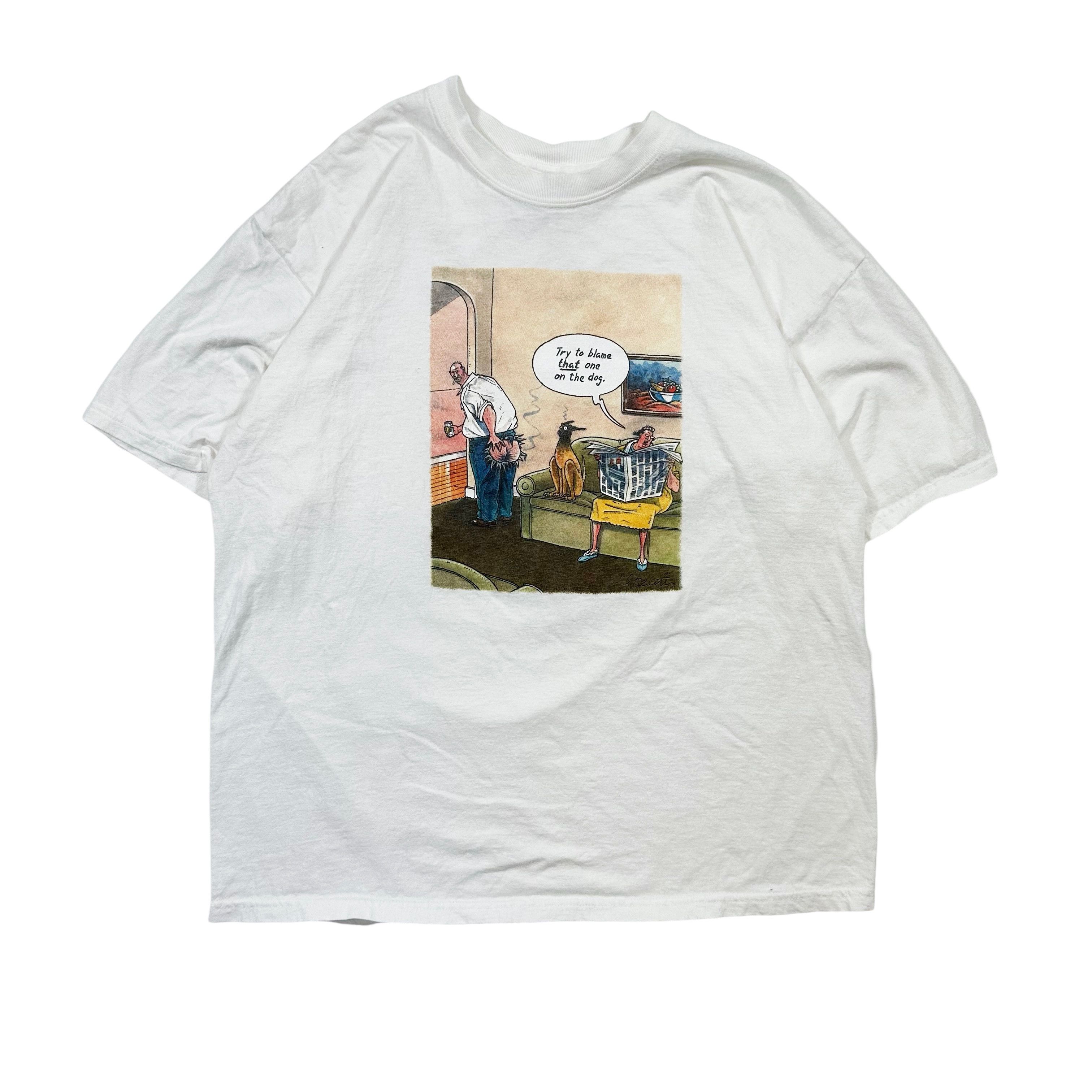 Vintage Vintage 90s Try to Blame THAT on the Dog Graphic Parody Size US XL / EU 56 / 4 - 1 Thumbnail