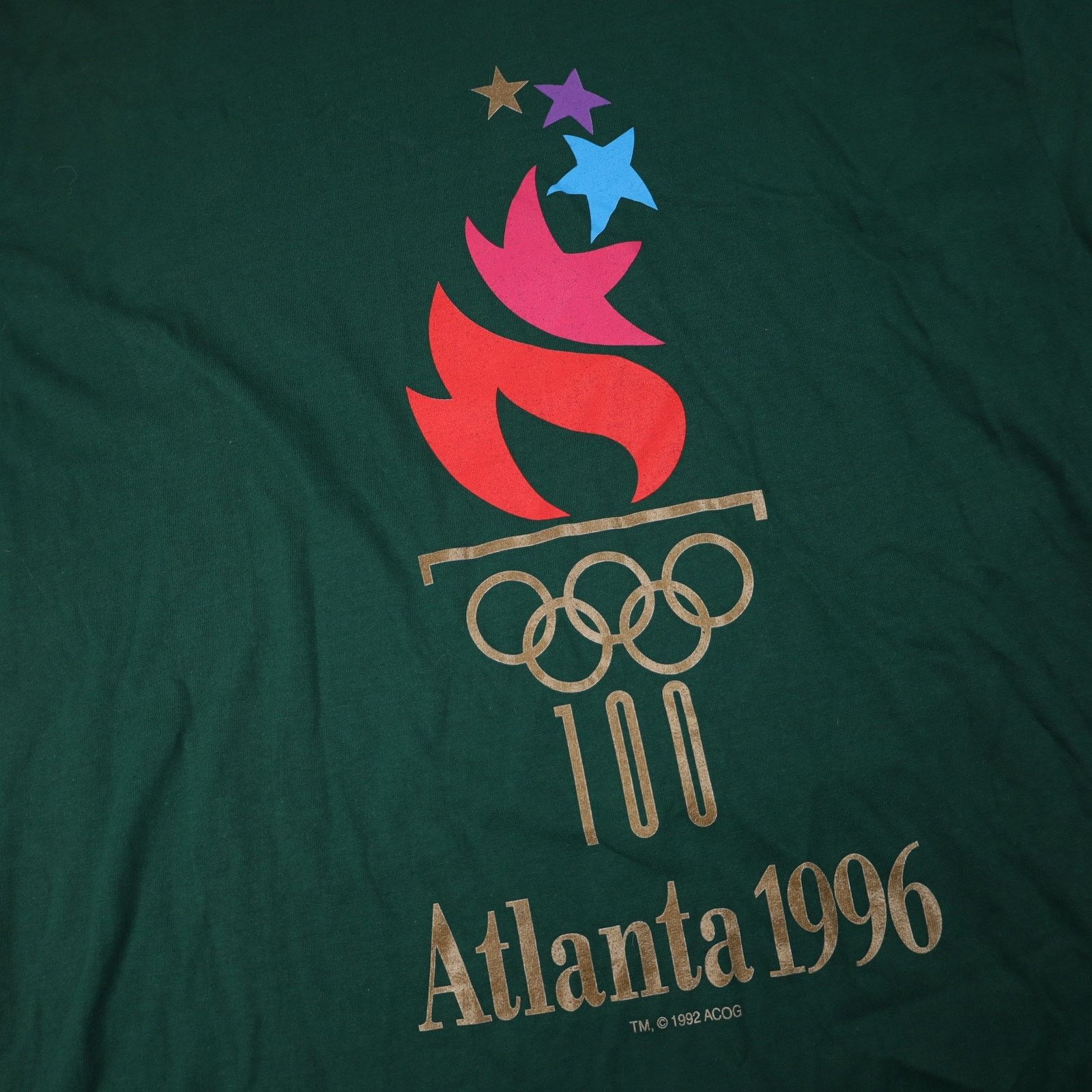 USA Olympics × Vintage Vintage 1996 Atlanta USA Olympics Graphic T Shirt Size US XL / EU 56 / 4 - 3 Thumbnail