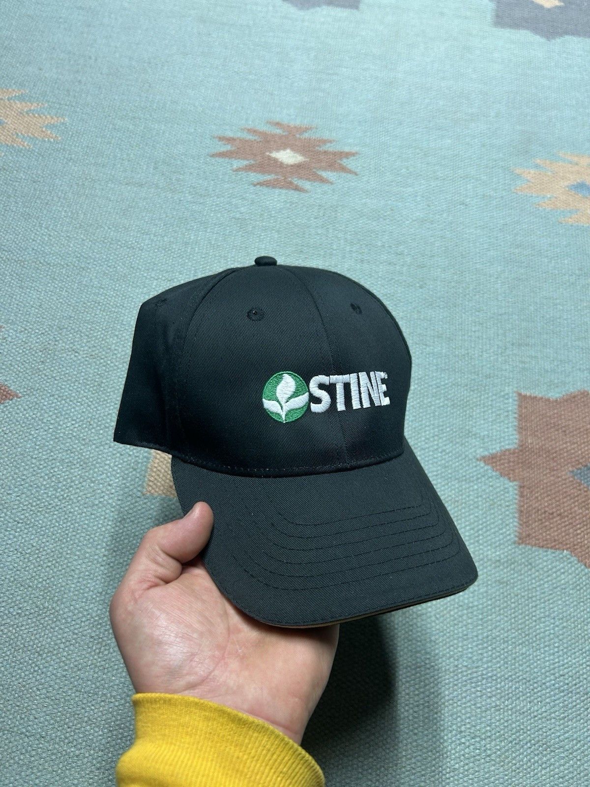 Vintage Stine strapback hat seed farm embroidered logo black Size ONE SIZE - 1 Thumbnail