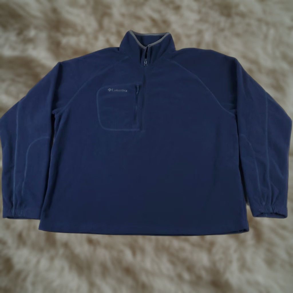 Vintage Columbia Sweater Mens 2XL Blue Fleece 1/4 Zip Up Pullover Sweatshirt Size US XXL / EU 58 / 5 - 1 Thumbnail