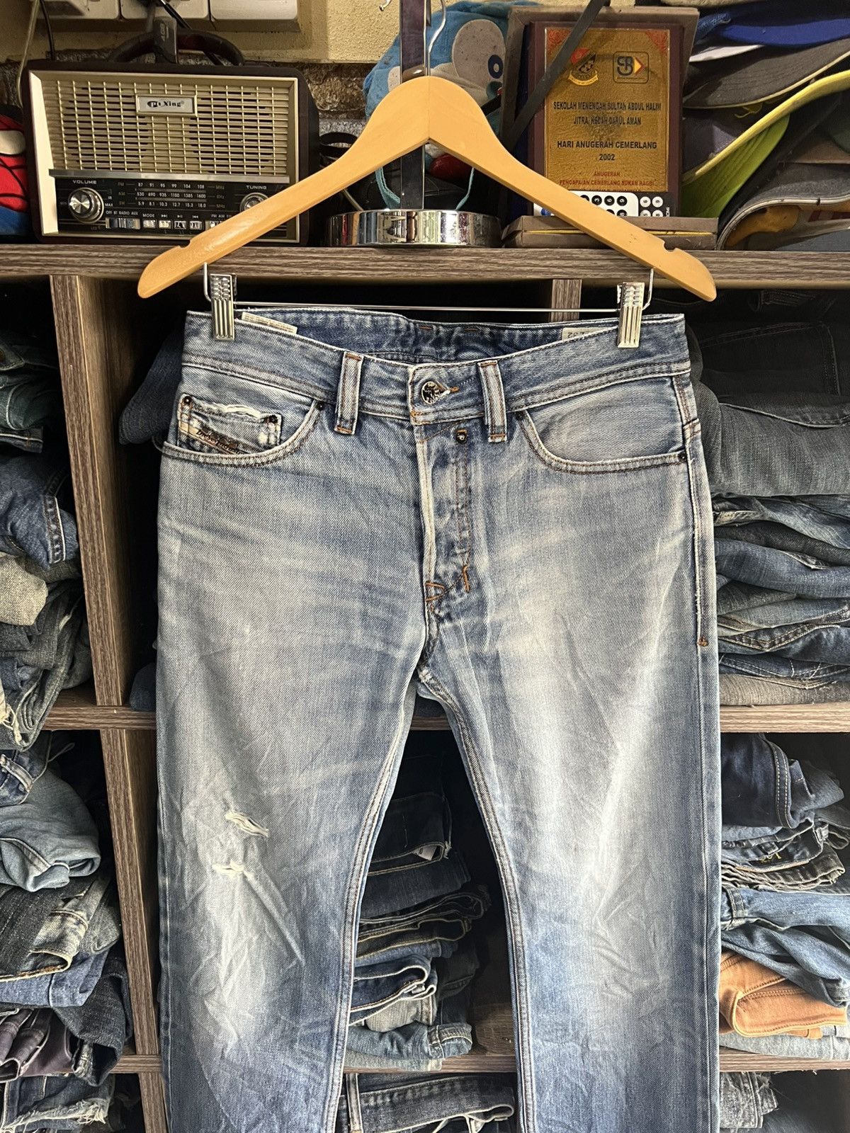 Diesel 🔥Vintage Diesel Safado Distressed Denim Size US 32 / EU 48 - 3 Thumbnail