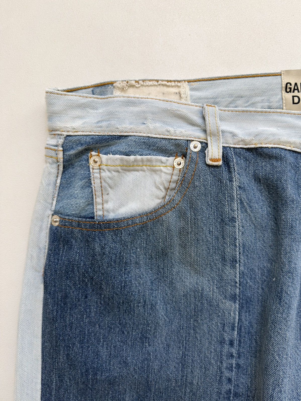 Gallery Dept. Ken 5001 Reworked Washed Blue Jeans Size US 36 / EU 52 - 3 Thumbnail