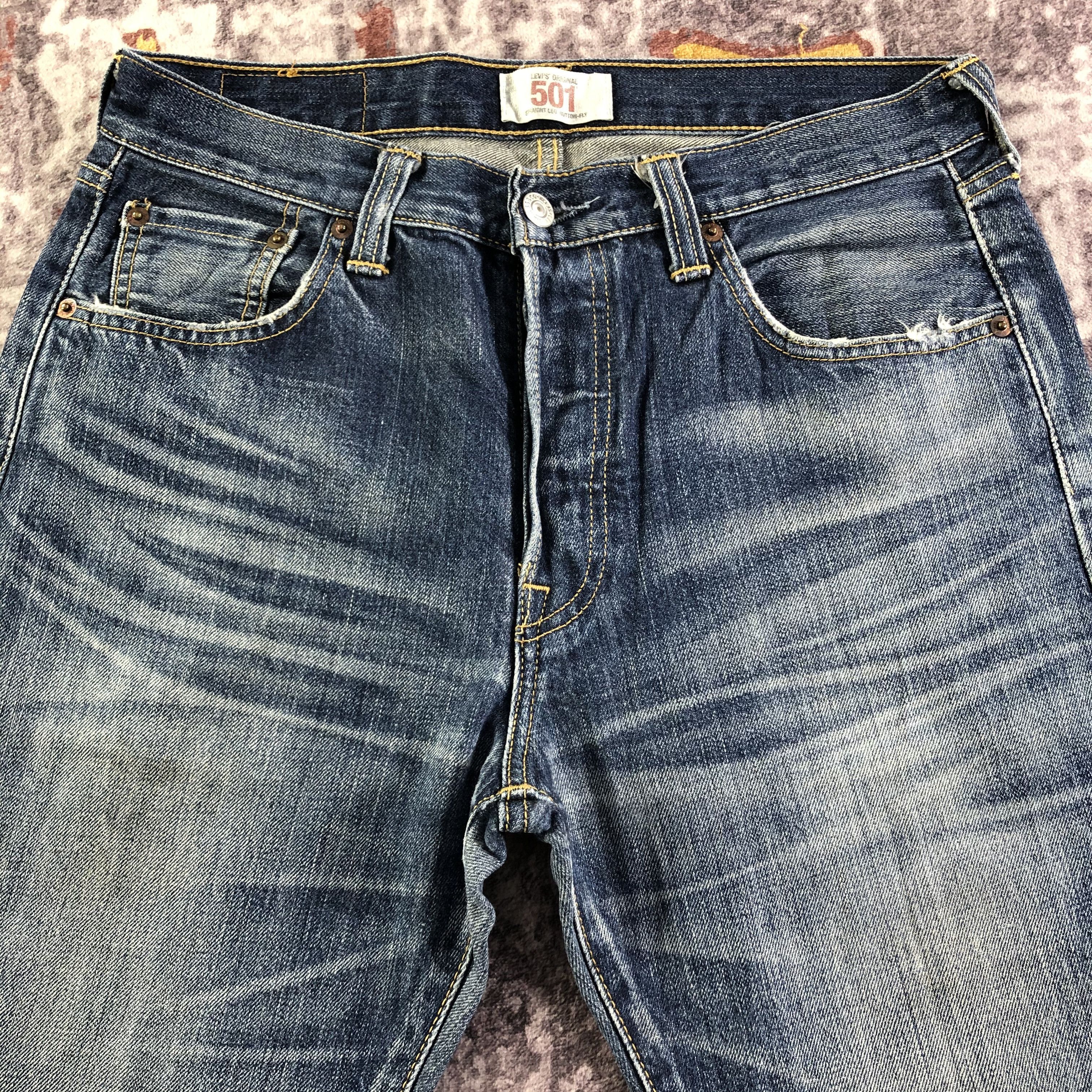 Levi's Vintage Blue Wash Levis 501 Jeans-JM3313 Size US 31 - 3 Thumbnail