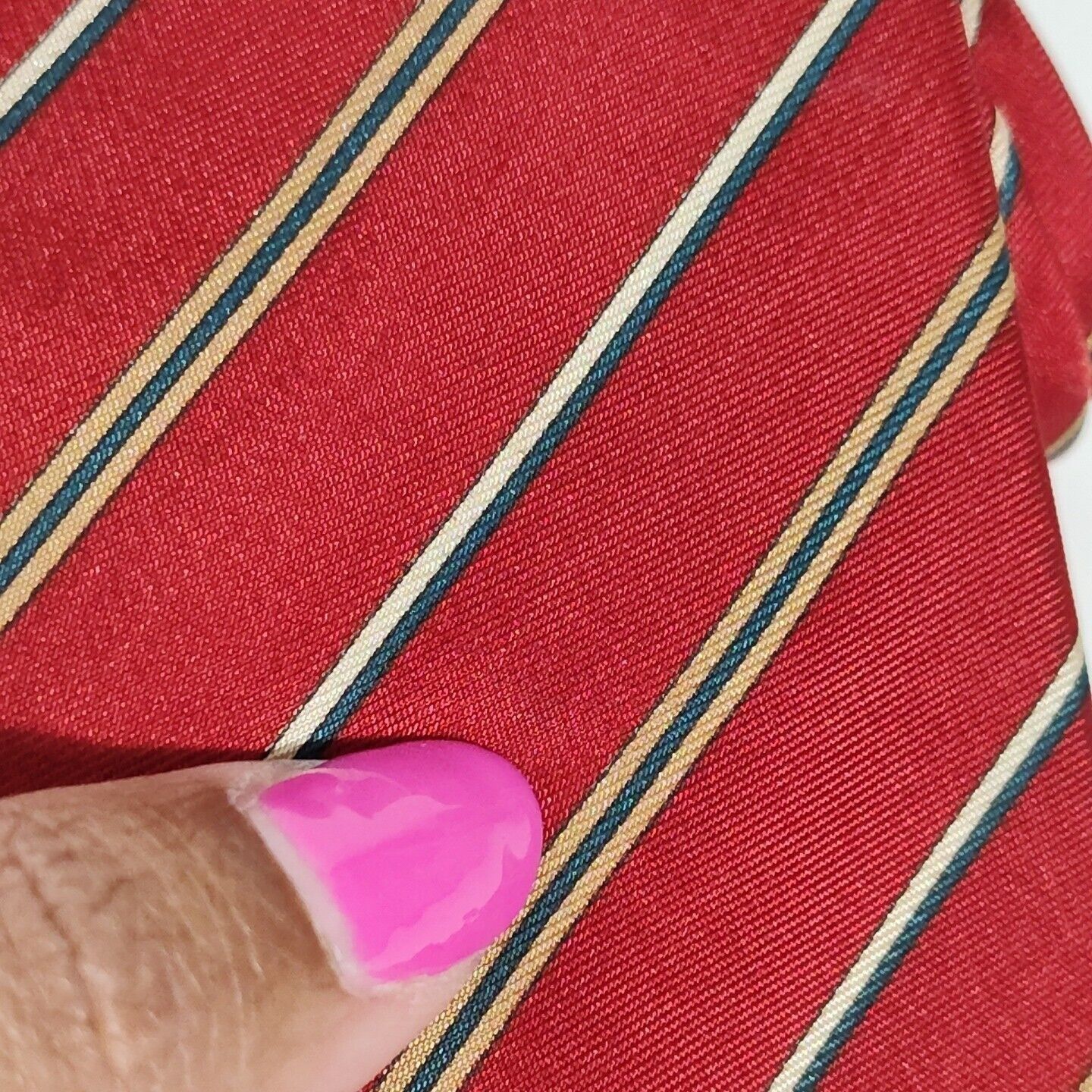 Other Vintage 60s 70s Wembley Red Stripe Men Slim Tie Necktie Work Size ONE SIZE - 7 Thumbnail