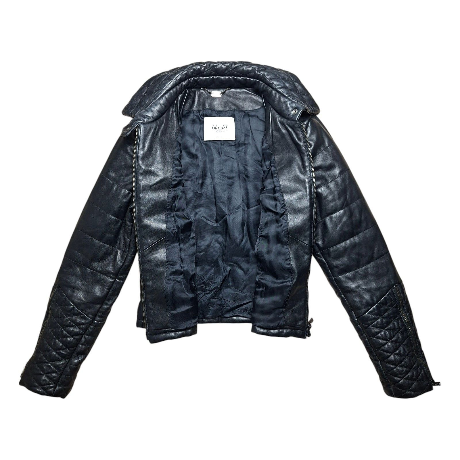 Blumarine Blugirl Blumarine Black Leather Puffer Jacket Quilted Size S / US 4 / IT 40 - 3 Thumbnail