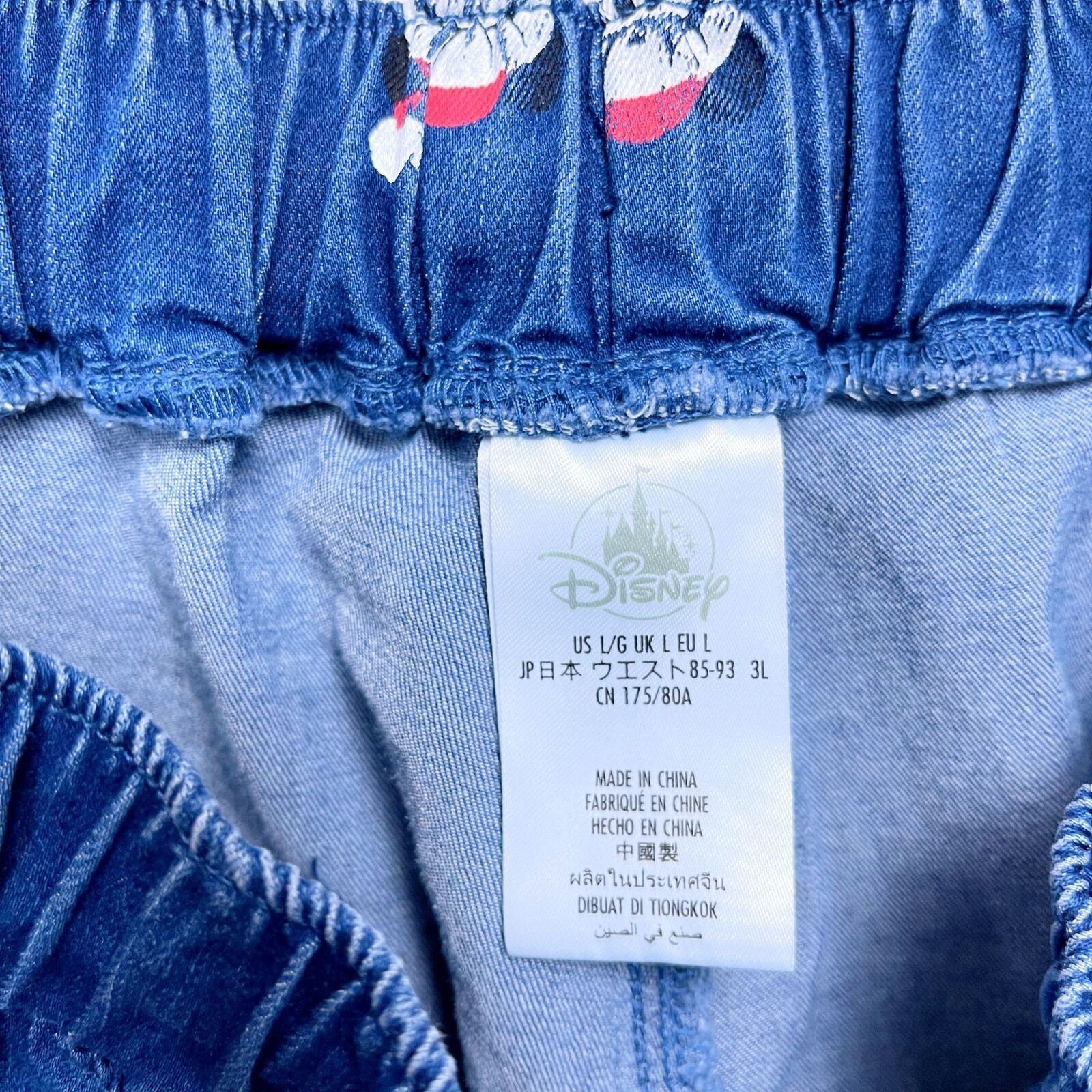 Disney Disney Mickey Mouse Christmas Print Jogger Jean Blue Women L Size 30" / US 8 / IT 44 - 7 Thumbnail