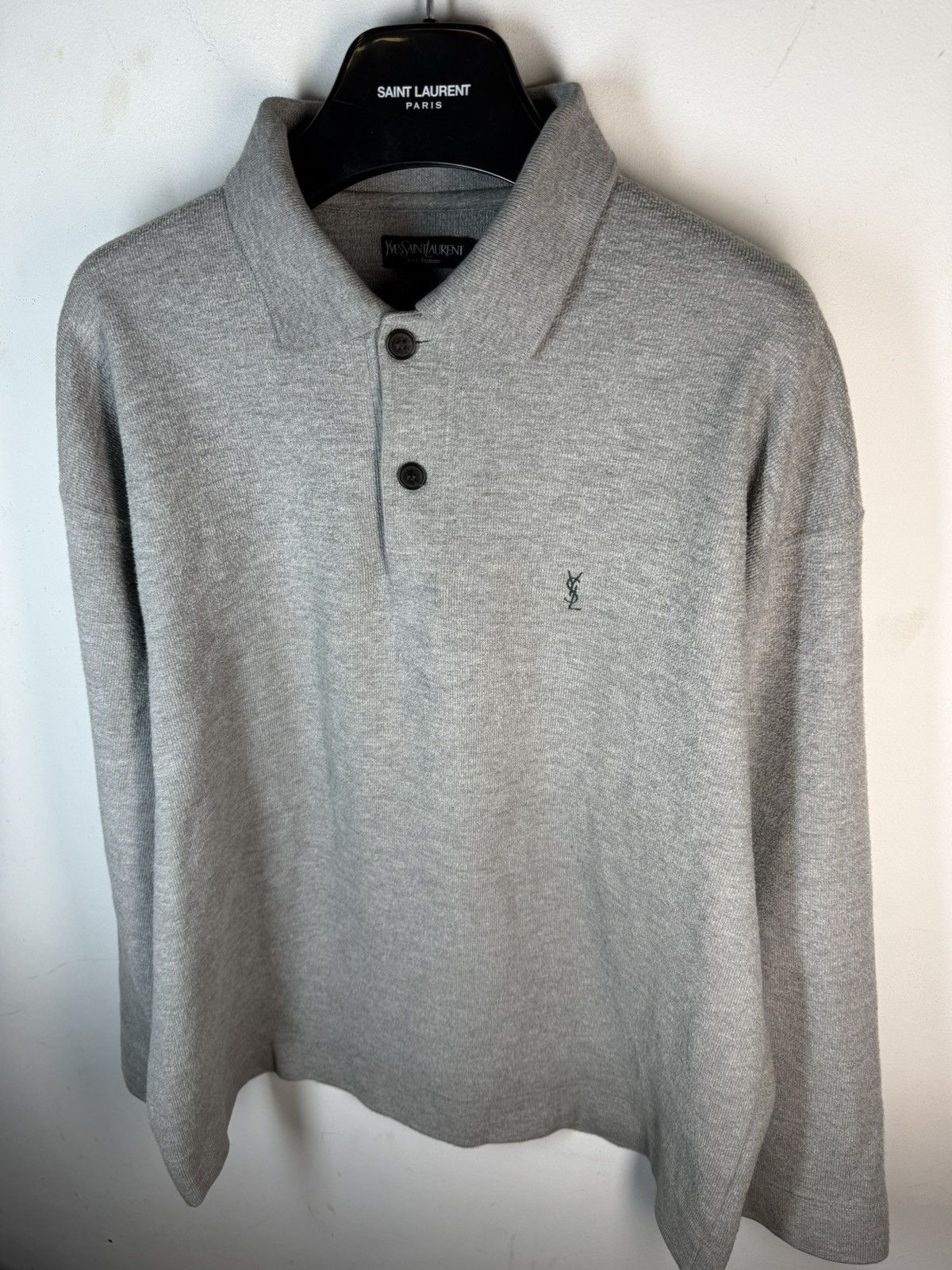 Yves Saint Laurent 90’s YSL Sweatshirt 1/4 Button YSL Sweater Size US L / EU 52-54 / 3 - 20 Thumbnail
