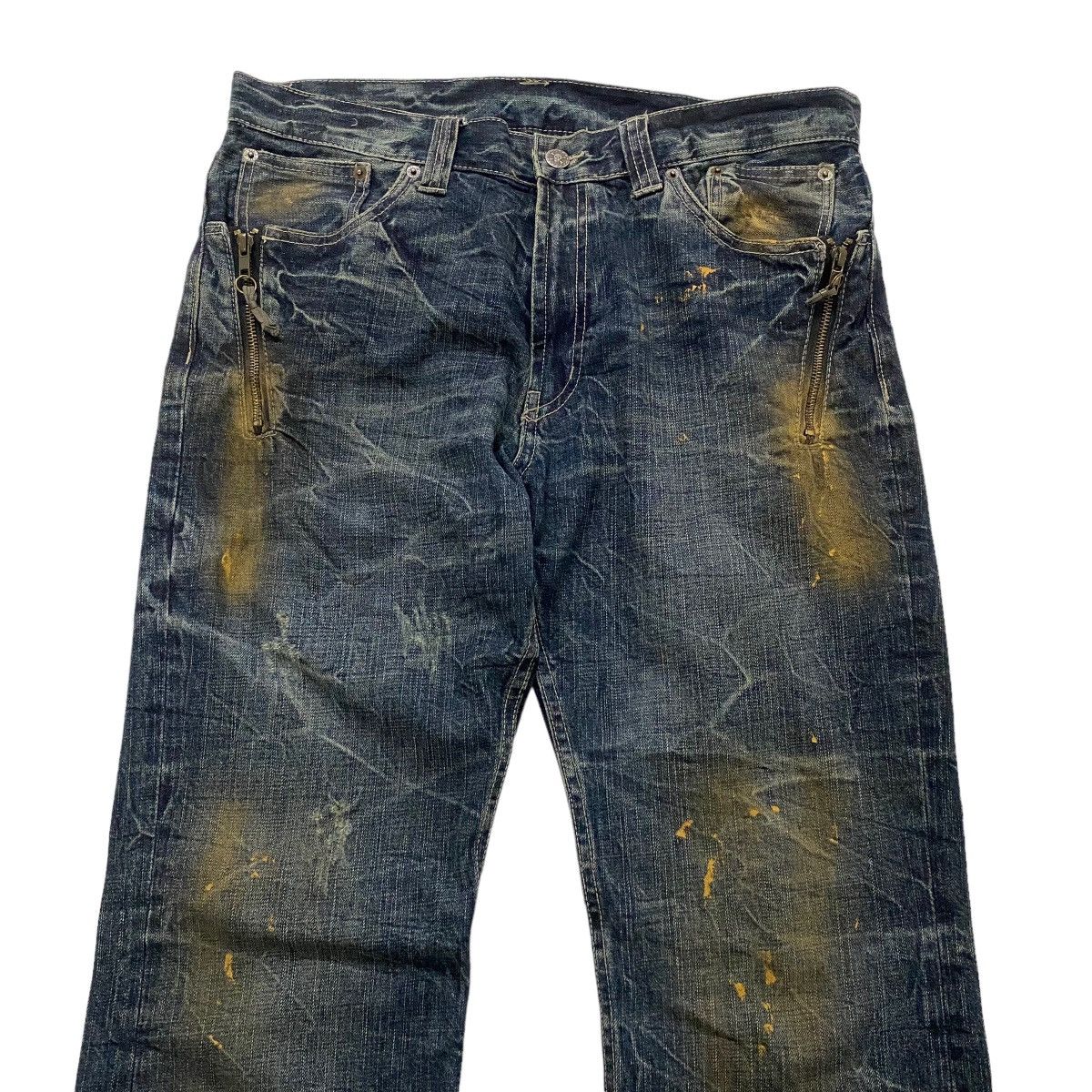 If Six Was Nine ☀️Nice design flare jeans multi zipper pocket Size US 34 / EU 50 - 3 Thumbnail