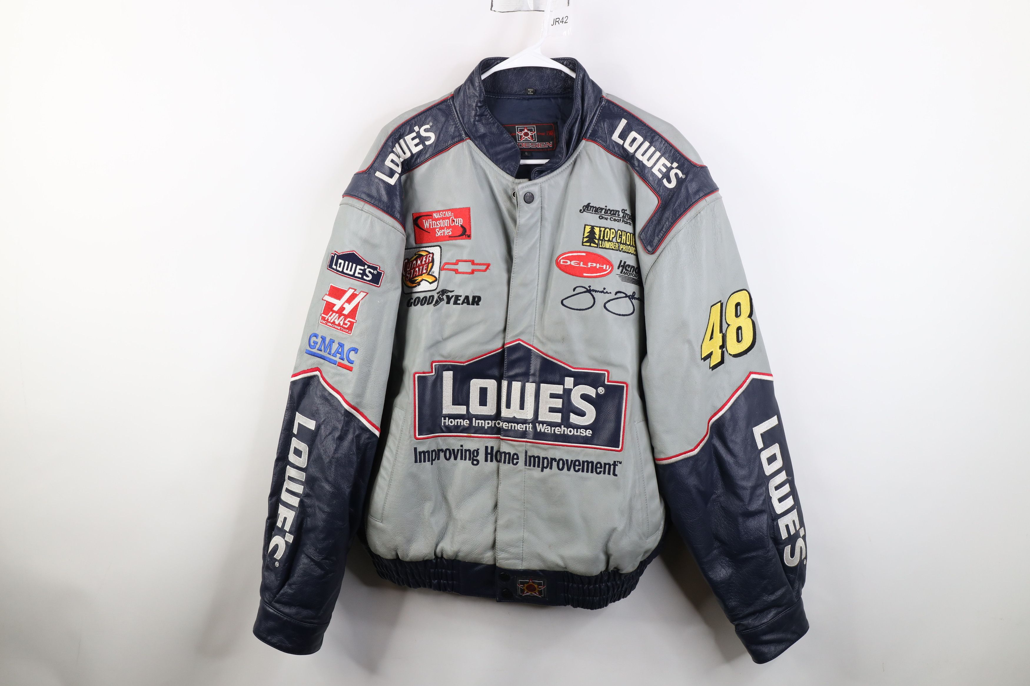 Vintage Vintage 90s Y2K NASCAR Jimmie Johnson Racing Bomber Jacket Size US L / EU 52-54 / 3 - 1 Thumbnail