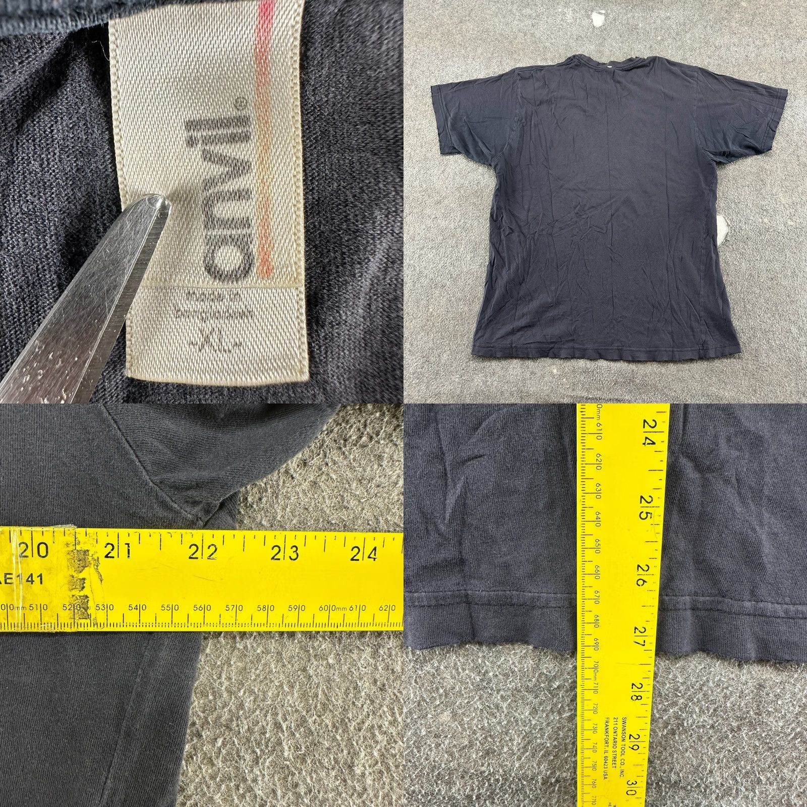 Anvil VINTAGE Jimi Hendrix Shirt Anvil T-Shirt Mens XL Black Distressed Sun Faded 2000s Y2K Skull Graphic Print Crew Neck Short Sleeve Cotton Knit Logo Size US XL / EU 56 / 4 - 10 Thumbnail