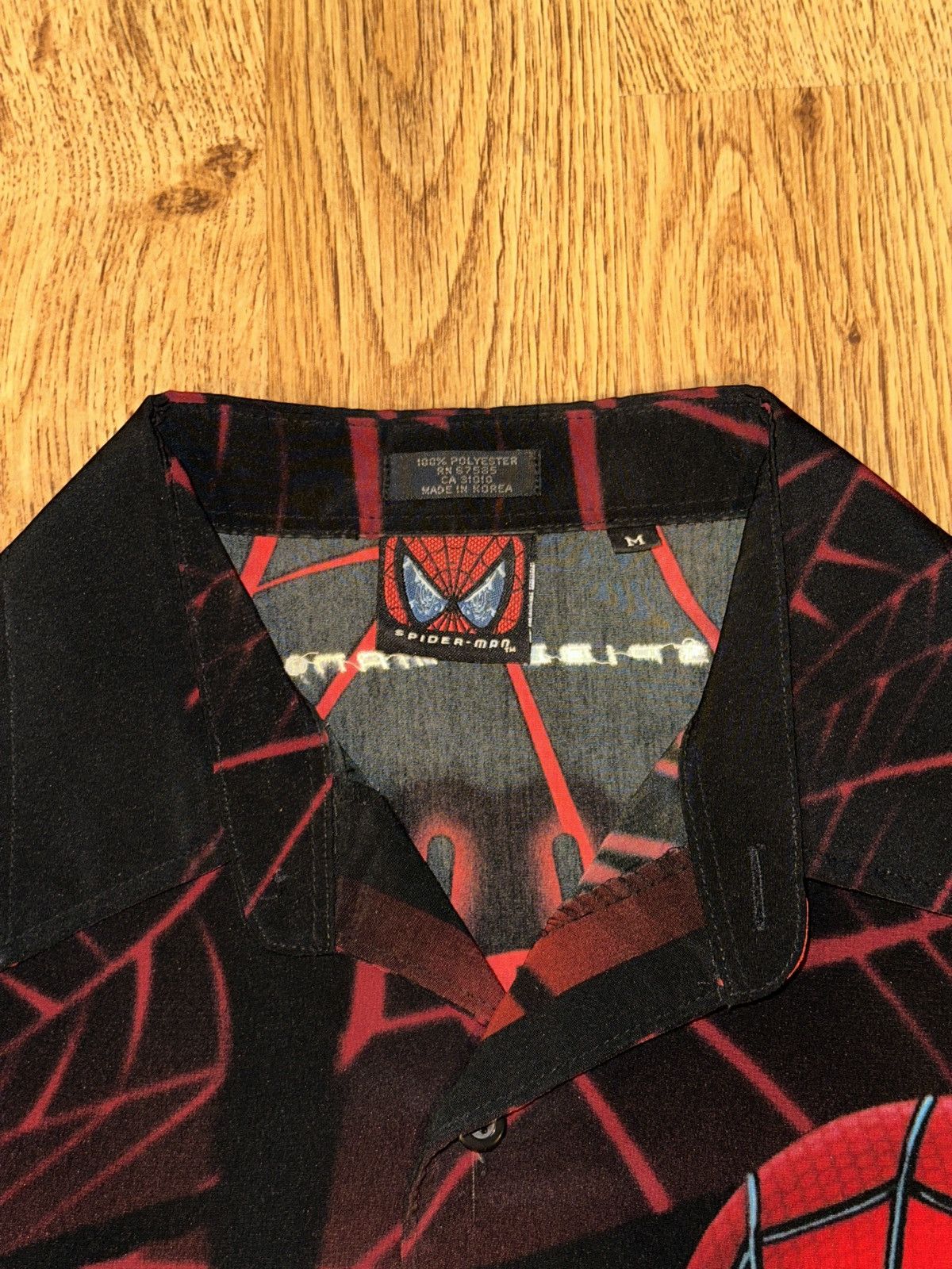 Marvel Comics VTG 2002 SPIDER-MAN AOP All Over Print Button Down Shirt MED Size US M / EU 48-50 / 2 - 3 Thumbnail