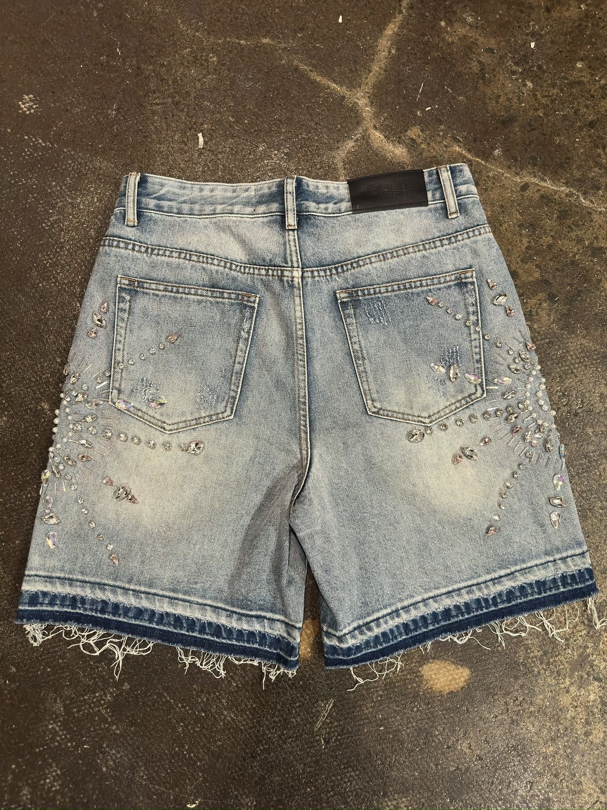 Other Crystal Embellished Jorts Size US 30 / EU 46 - 3 Thumbnail