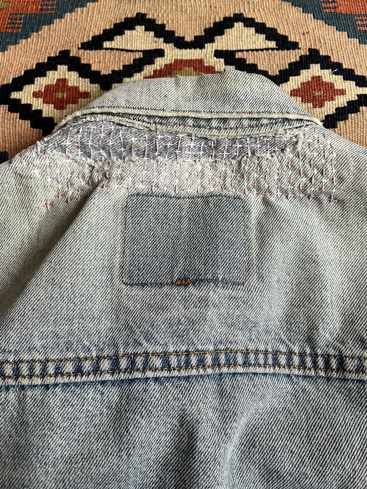 Levi's Levi’s 80s Orange Tab Type 3 Denim Trucker Jacket sashiko Size US L / EU 52-54 / 3 - 3 Thumbnail