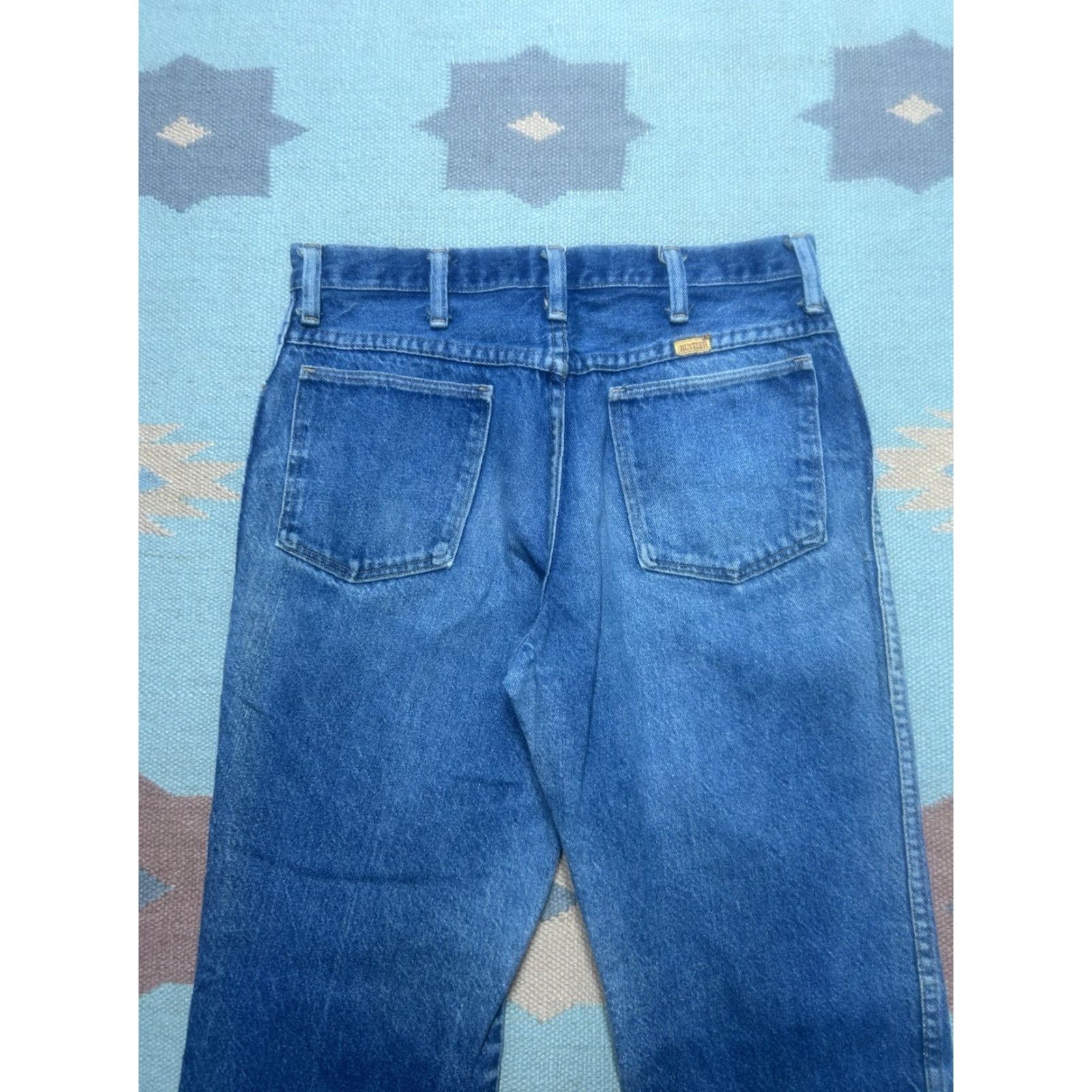 Denime VINTAGE Rustler Denim Jeans Straight USA Made 30x29 Mens Blue 70s 80s | Jeans | Denim | USA | 30 29 Size US 30 / EU 46 - 8 Thumbnail