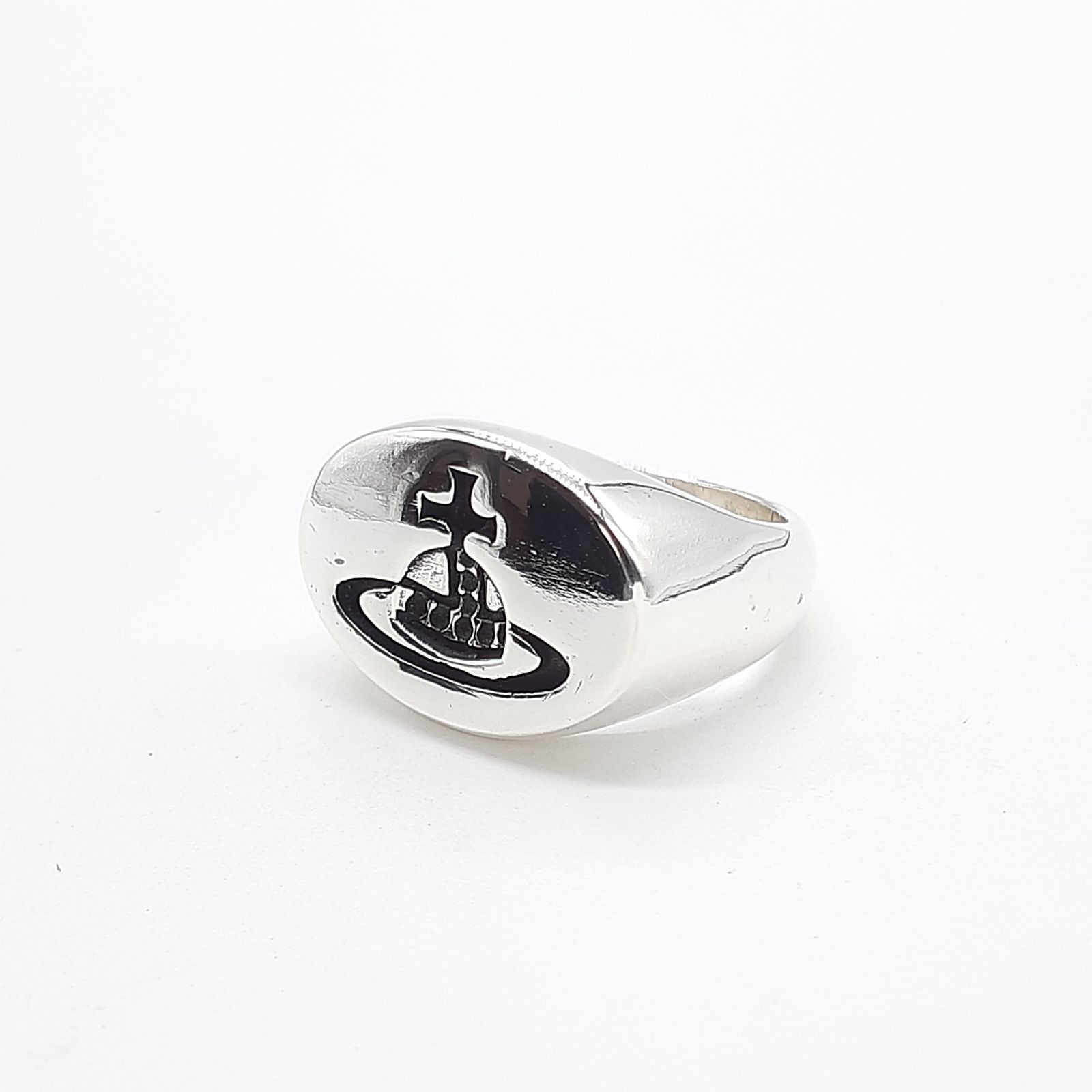 Vivienne Westwood VIVIENNE WESTWOOD Silver Orb Seal Ring XS Size 10 Size ONE SIZE - 2 Thumbnail