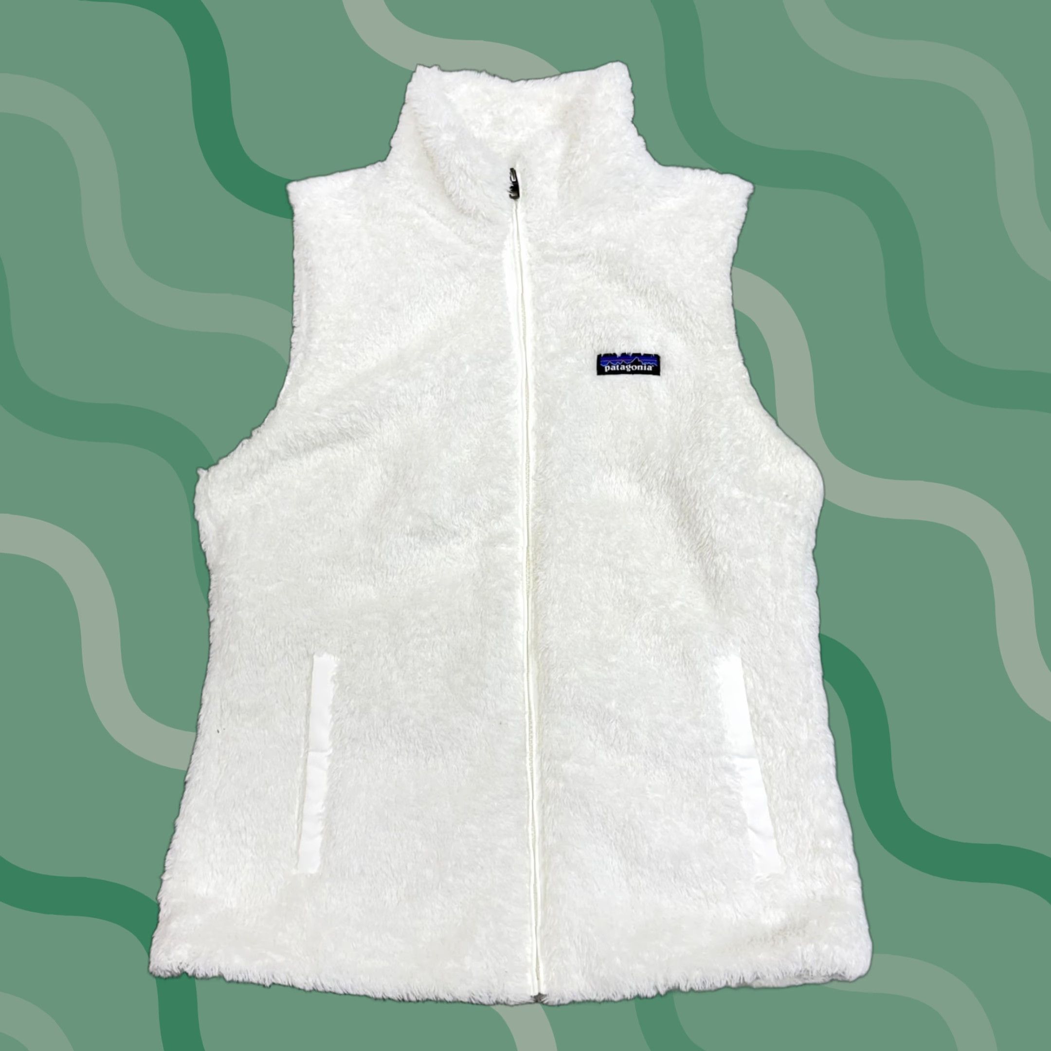 Patagonia Patagonia Vest Womens Large White Los Gatos Fleece Sherpa Full Zip Cozy Warm Size L / US 10 / IT 46 - 1 Thumbnail