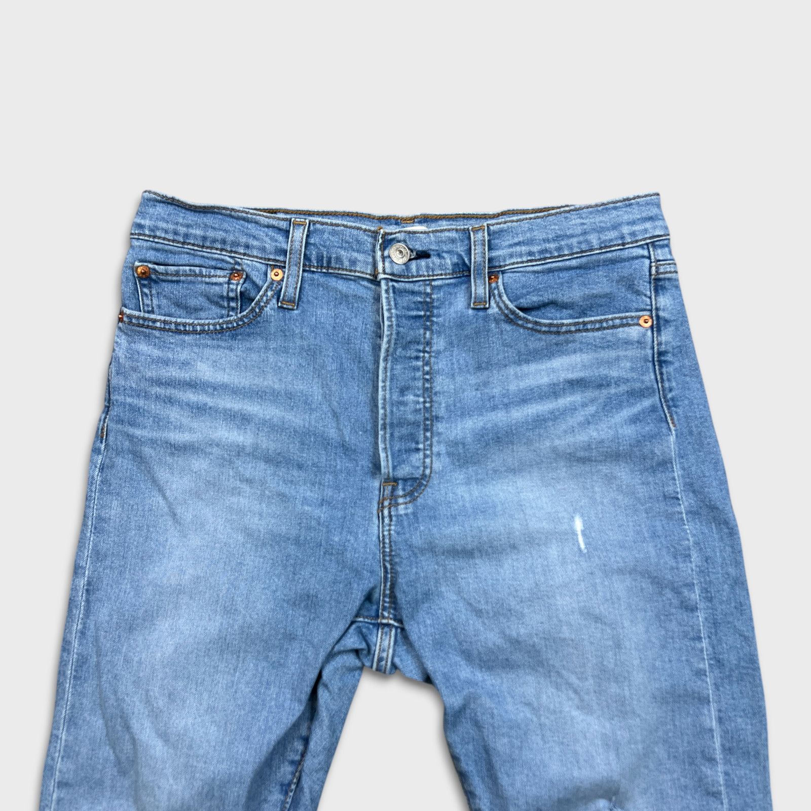 Levi's × Vintage Levi's Wedgie Skinny Jeans 32x26 Thrashed High Rise Denim Size 32" / US 10 / IT 46 - 2 Thumbnail