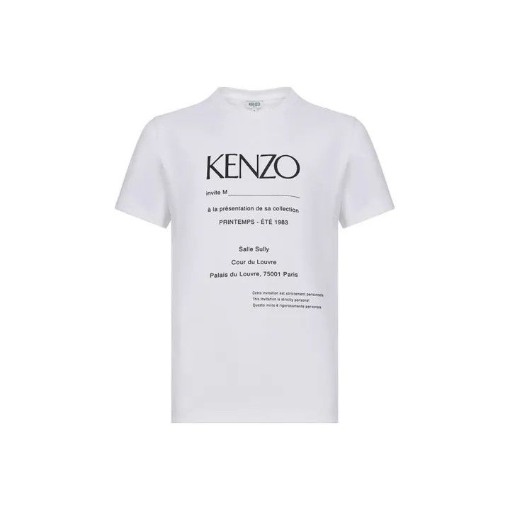 Kenzo KENZO White Logo Short Sleeve T-Shirt 0079 Size US S / EU 44-46 / 1 - 1 Thumbnail