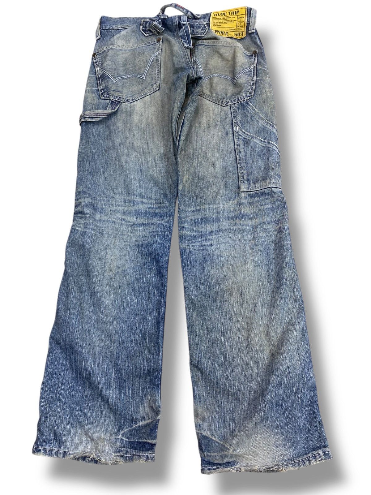 Edwin Edwin Carpenter Buckle Back Style Loose Jeans Size US 32 / EU 48 - 3 Thumbnail