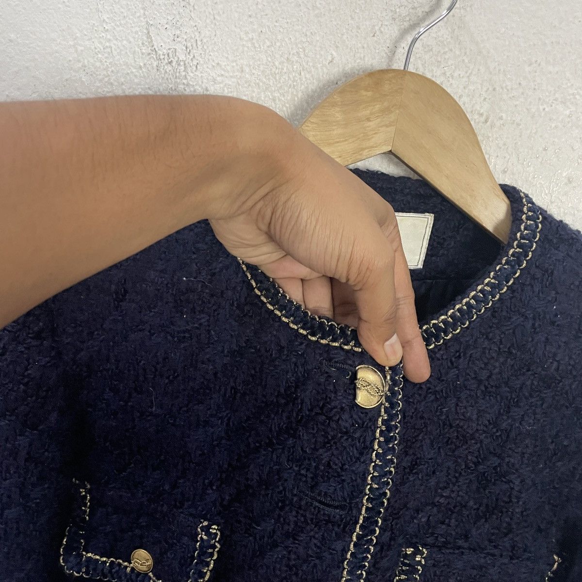Japanese Brand Vintage A Voir Pour Homme Tweed Jacket Size M / US 6-8 / IT 42-44 - 5 Thumbnail