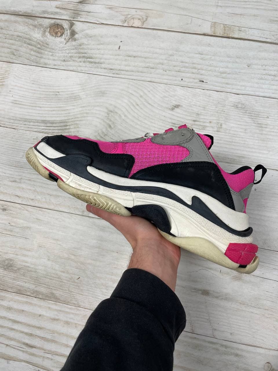 Balenciaga Balenciaga Triple S Pink Black Grey Sneaker Y2K Size US 8.5 / EU 41-42 - 16 Thumbnail
