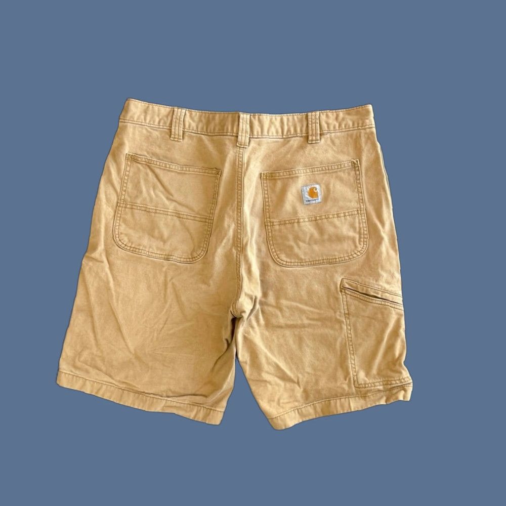 Carhartt VINTAGE Carhartt Carpenter Shorts Men 36 Brown 9” Inseam Workwear Weathered 90s Grunge Outdoors Casual Distressed Zip Regular Fit Size US 36 / EU 52 - 1 Thumbnail