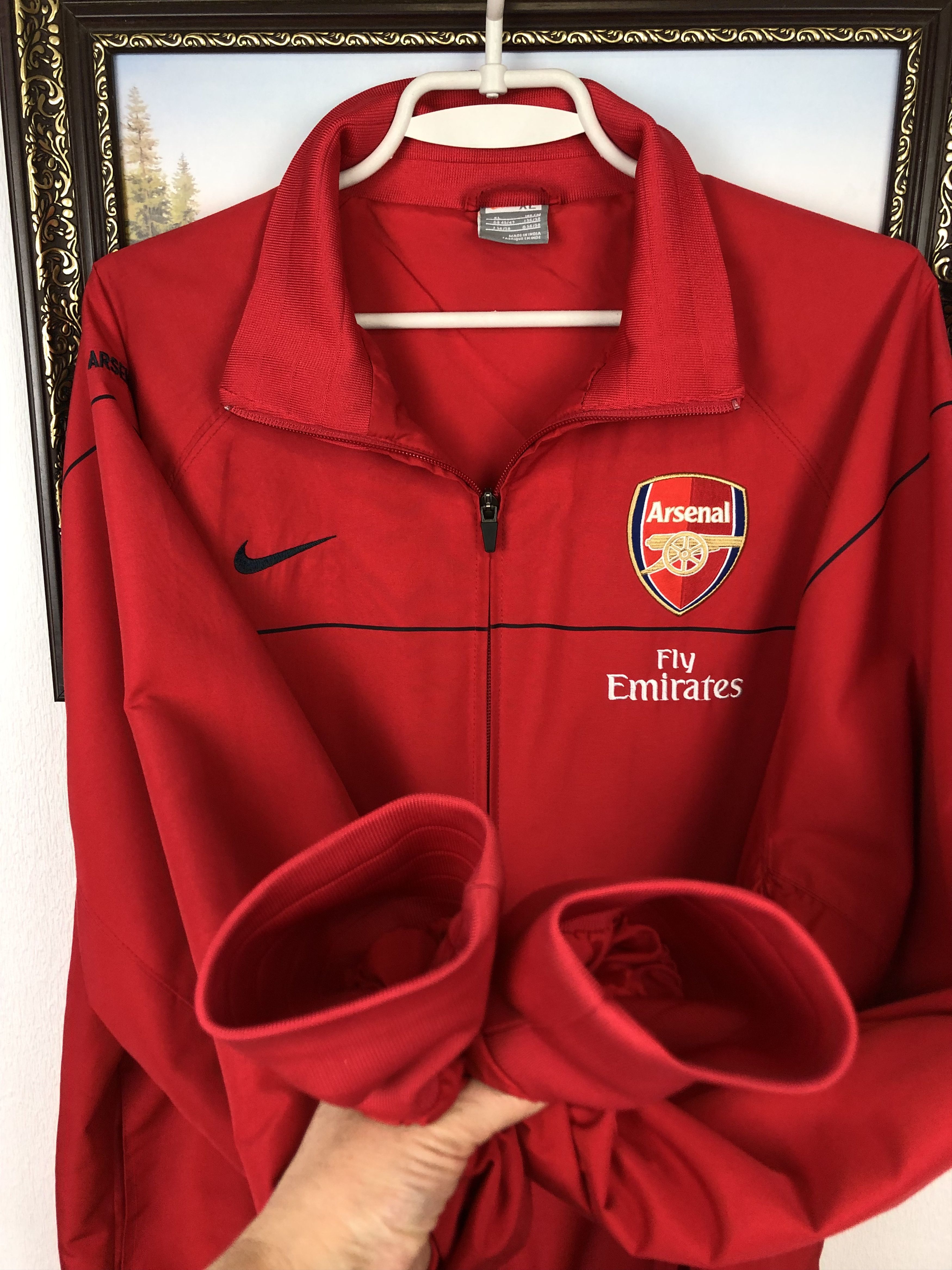 Nike Vintage Nike Arsenal Football Jacket Soccer Track Gunners Size US XL / EU 56 / 4 - 4 Thumbnail