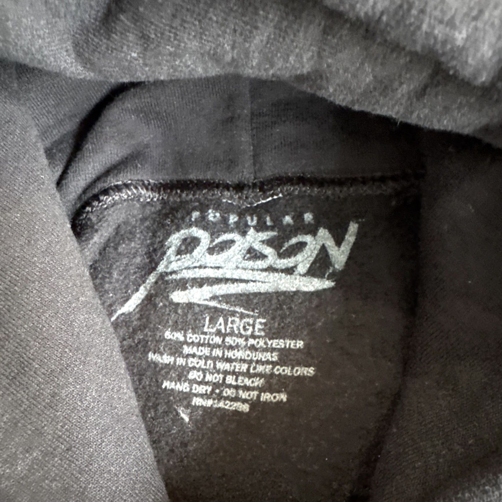 Olive VINTAGE? Popular Poison Hoodie Black Pullover Men L Adult Large Dying To Live Livin To Die Size US L / EU 52-54 / 3 - 7 Thumbnail
