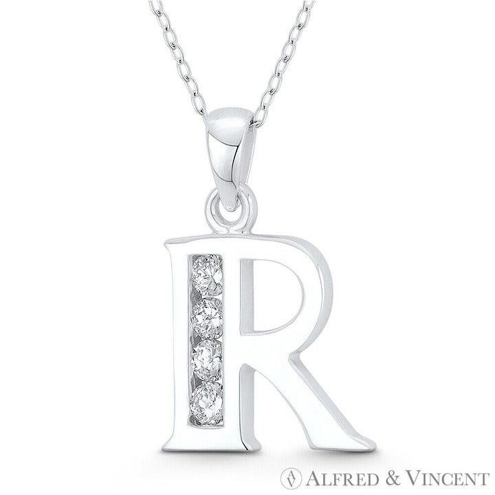 Other Initial Letter "R" CZ Crystal Charm Pendant Size ONE SIZE - 1 Preview
