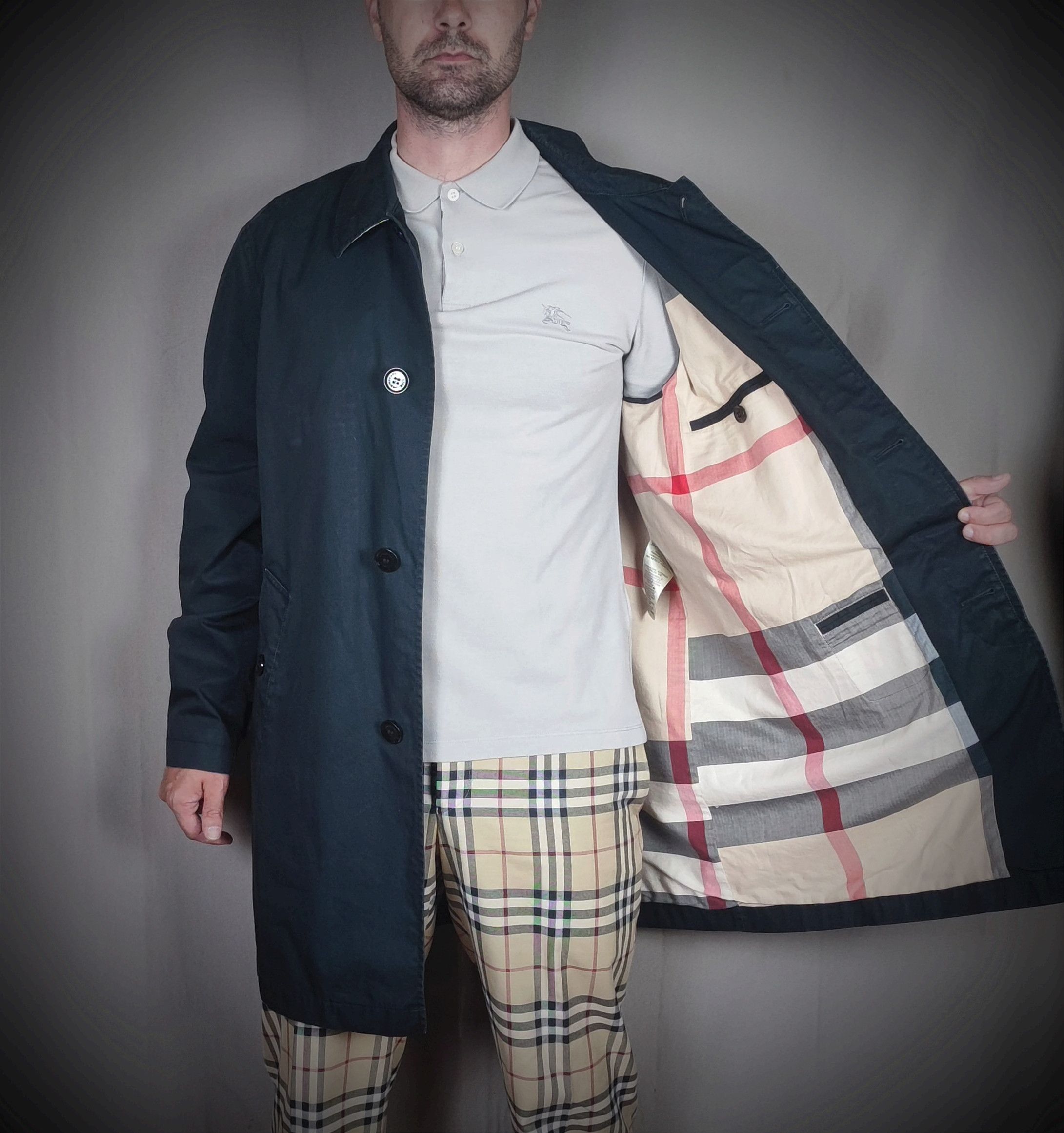 Burberry 🔥 Burberry Raincoat Size XL black🔥 Size US XL / EU 56 / 4 - 4 Thumbnail