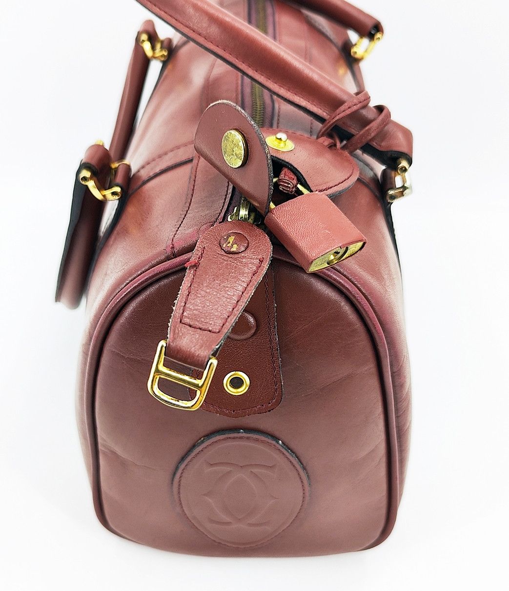 Cartier original CARTIER Bordeaux Leather Boston 33 Bag Size ONE SIZE - 6 Thumbnail