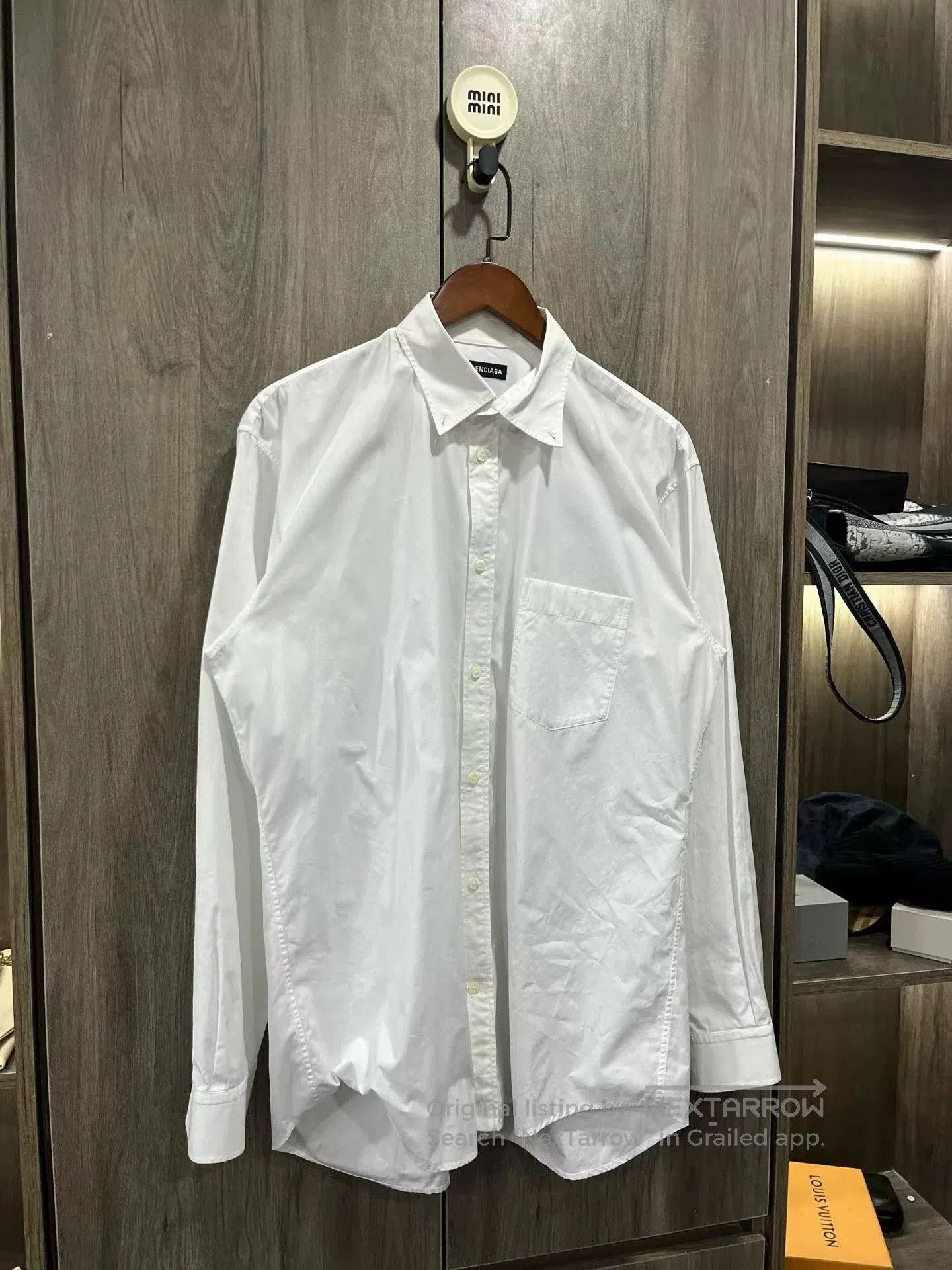 Balenciaga balenciaga white blue letter shirt. Size US M / EU 48-50 / 2 - 2 Thumbnail